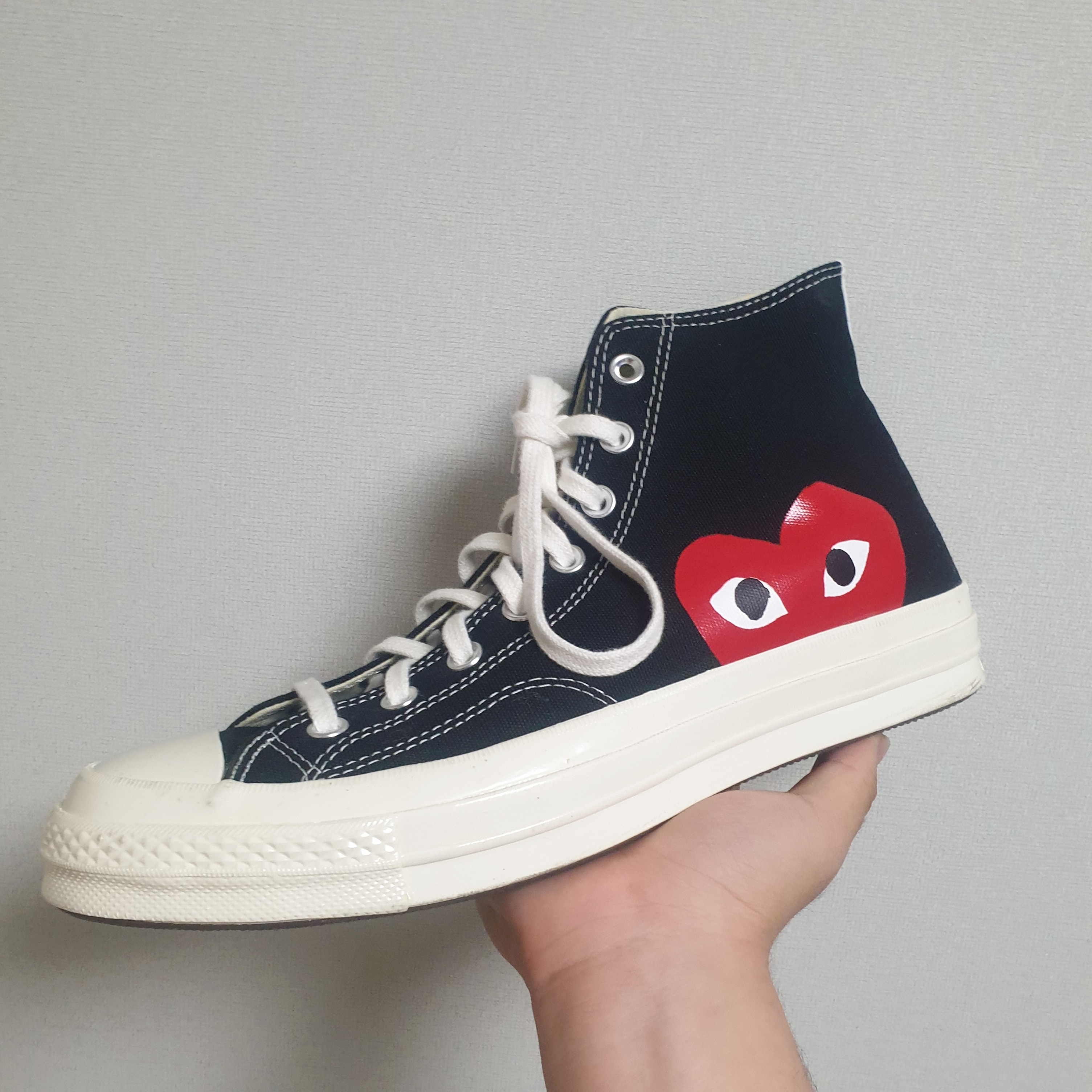 Converse x Play Comme des Garcons Chuck 70 Hi Black 착용 스타일