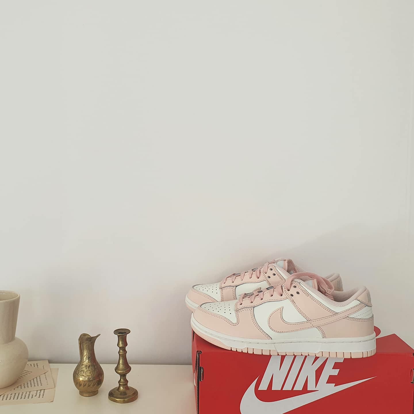 (W) Nike Dunk Low Orange Pearl 착용 스타일 - 2
