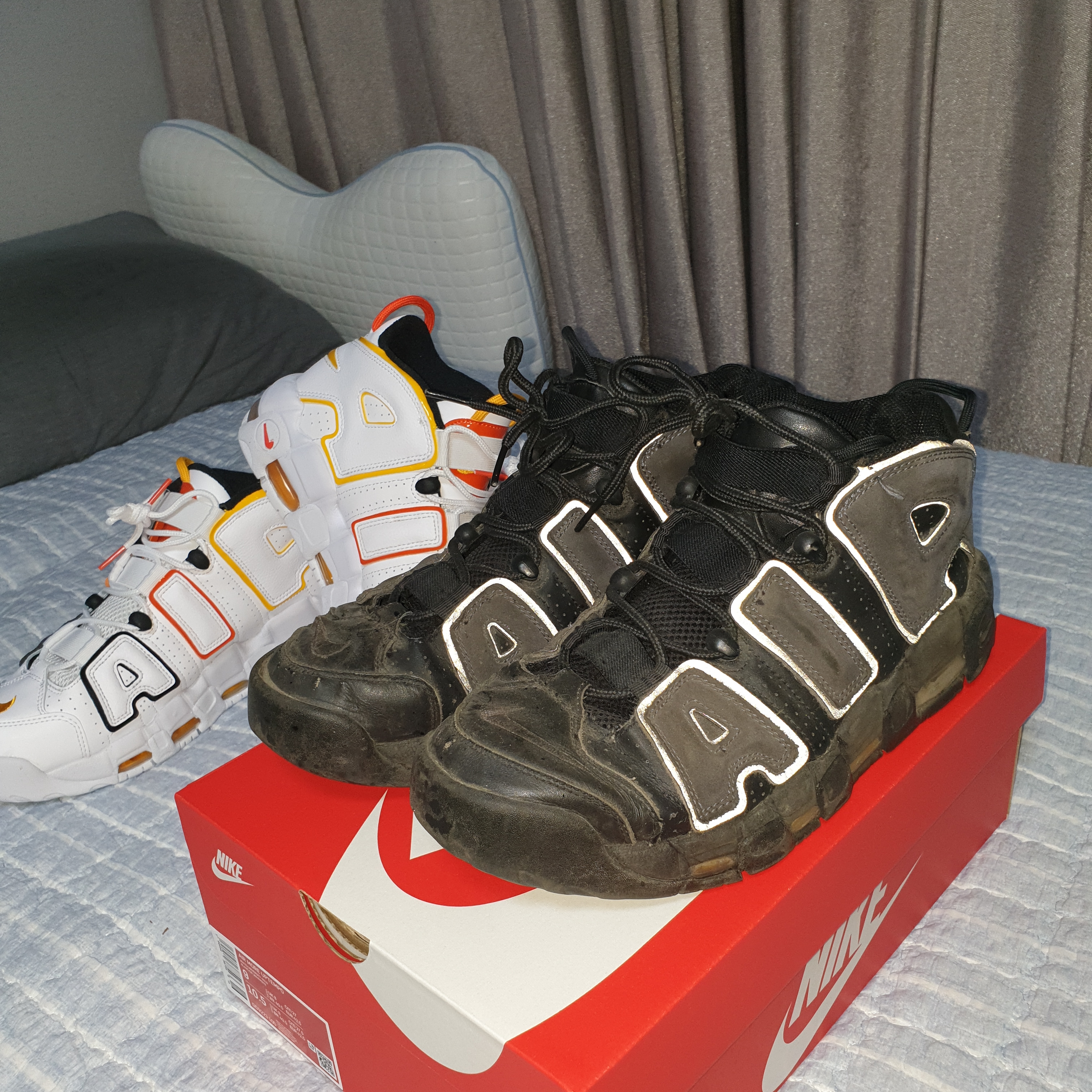 Nike Air More Uptempo Rayguns, Nike Air More Uptempo Black White 2006 착용 스타일 - 3