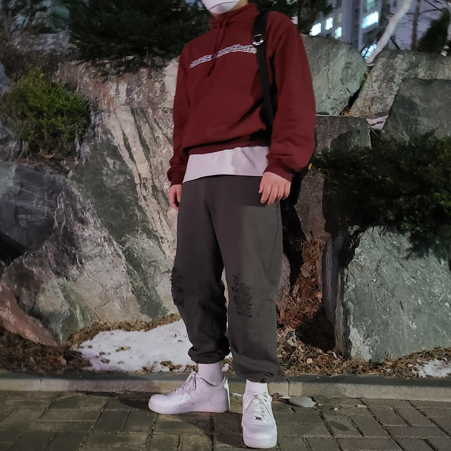 Nike Air Force 1 '07 Low White 착용 스타일 - 2