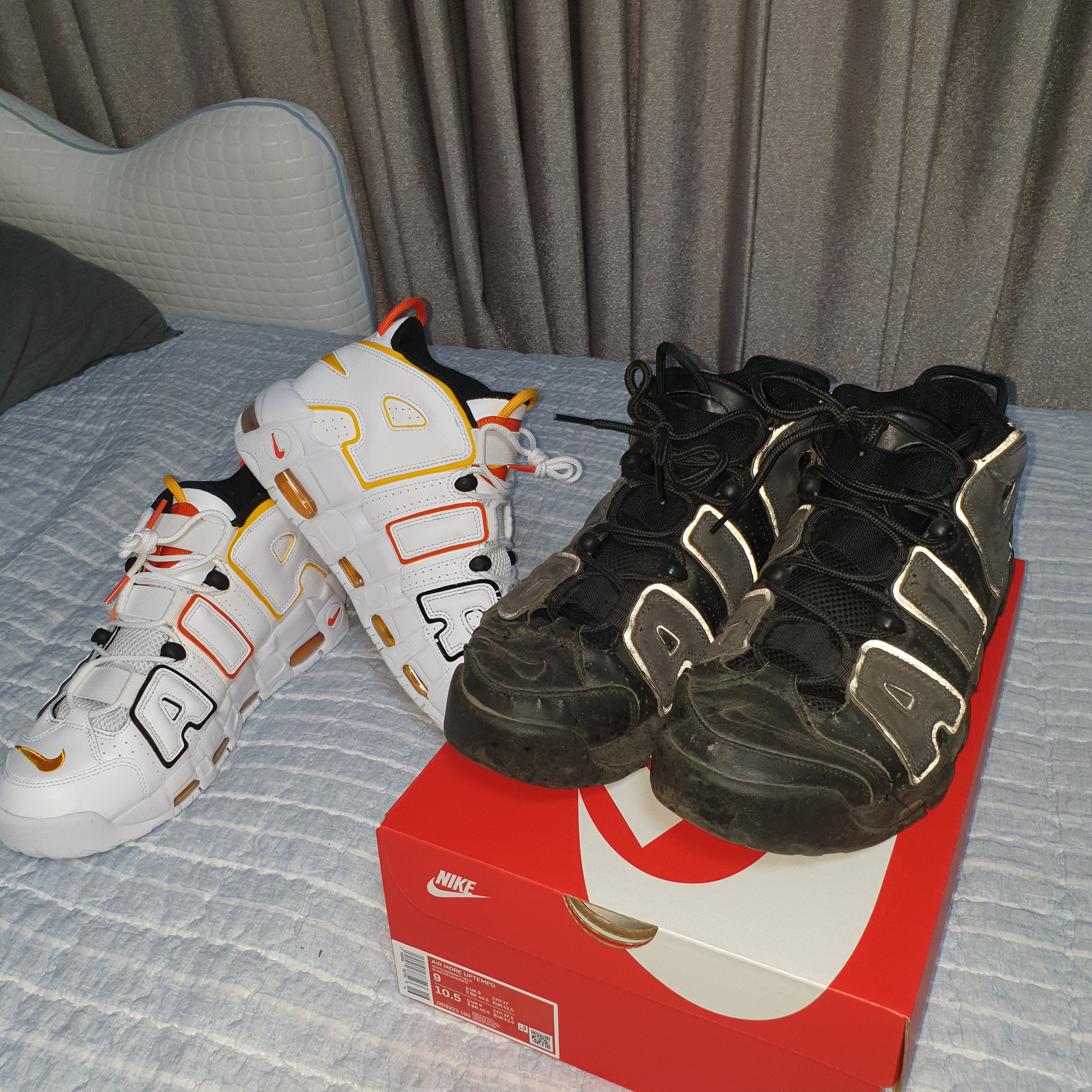 Nike Air More Uptempo Rayguns, Nike Air More Uptempo Black White 2006 착용 스타일 - 2