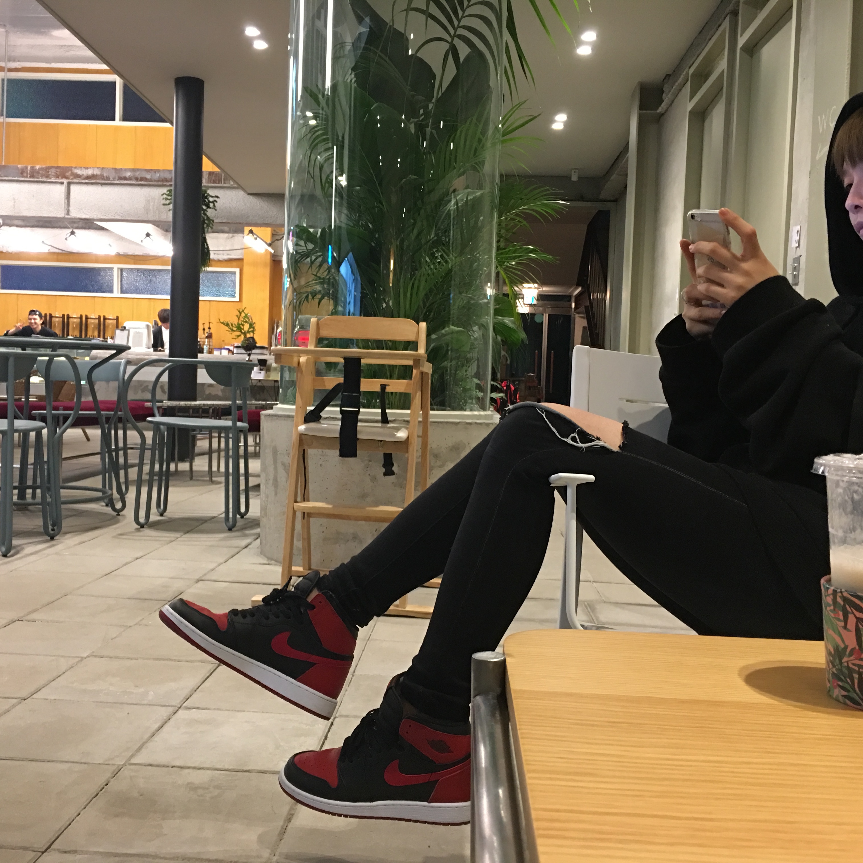 (GS) Jordan 1 Retro High OG Bred Banned 2016 착용 스타일 - 2
