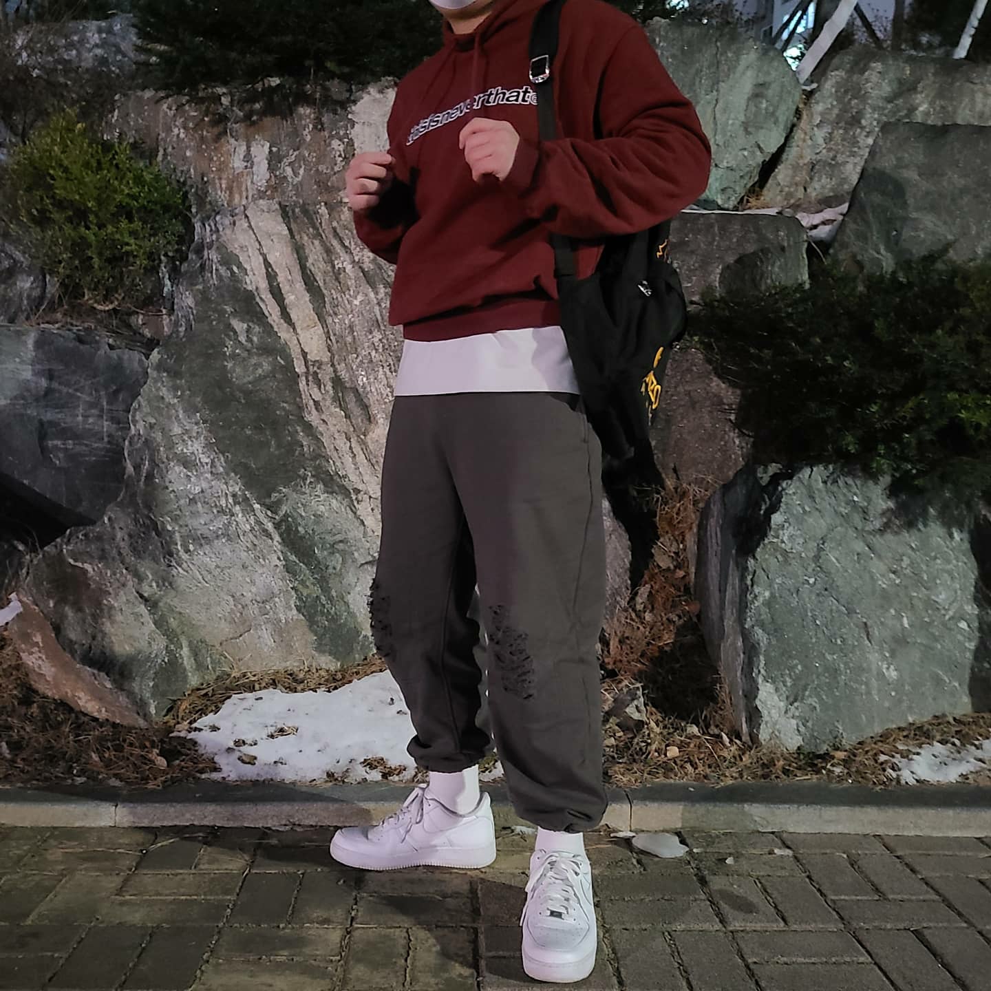 Nike Air Force 1 '07 Low White 착용 스타일 - 1