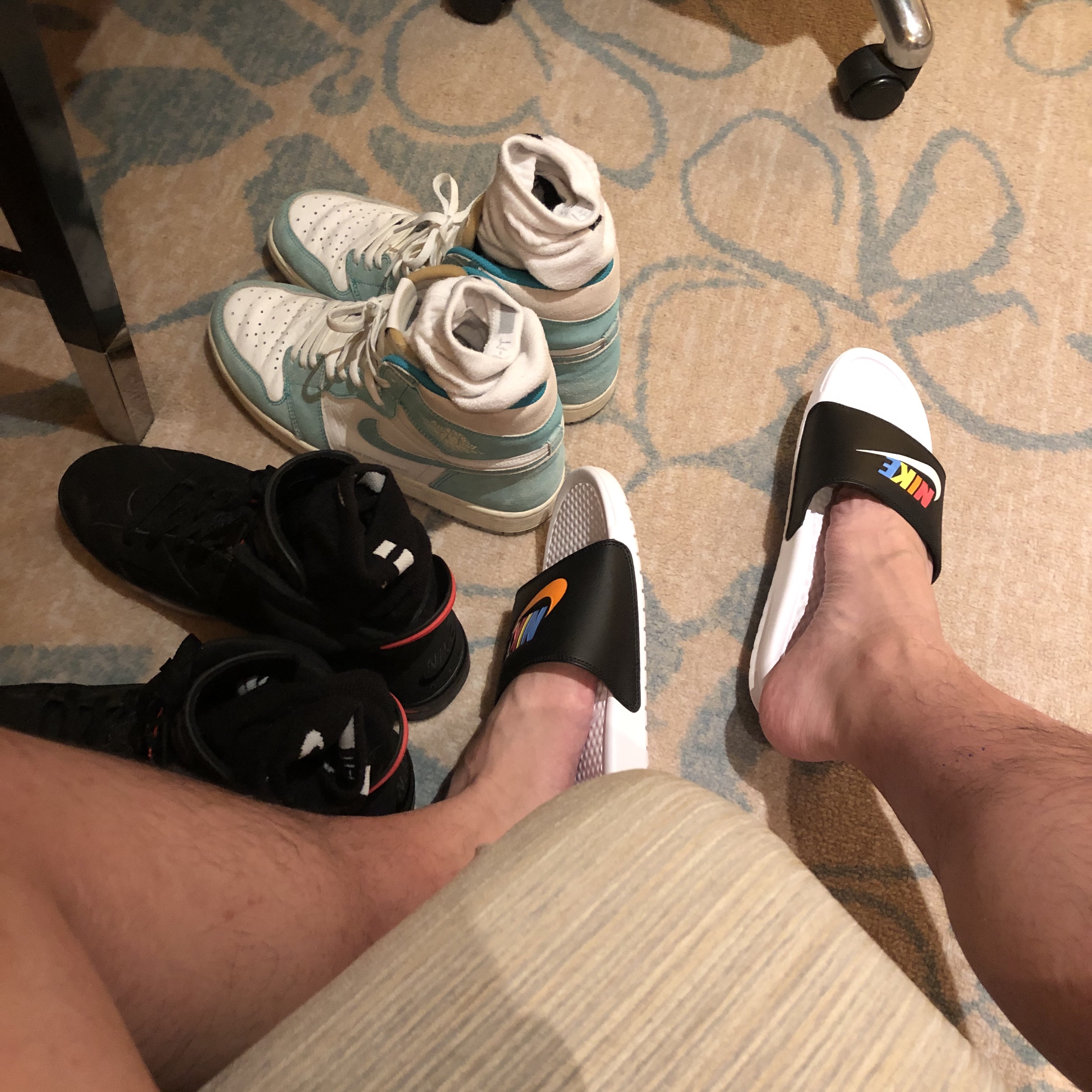 Jordan 1 Retro High OG Turbo Green, Jordan 6 Retro Infrared 2019 착용 스타일
