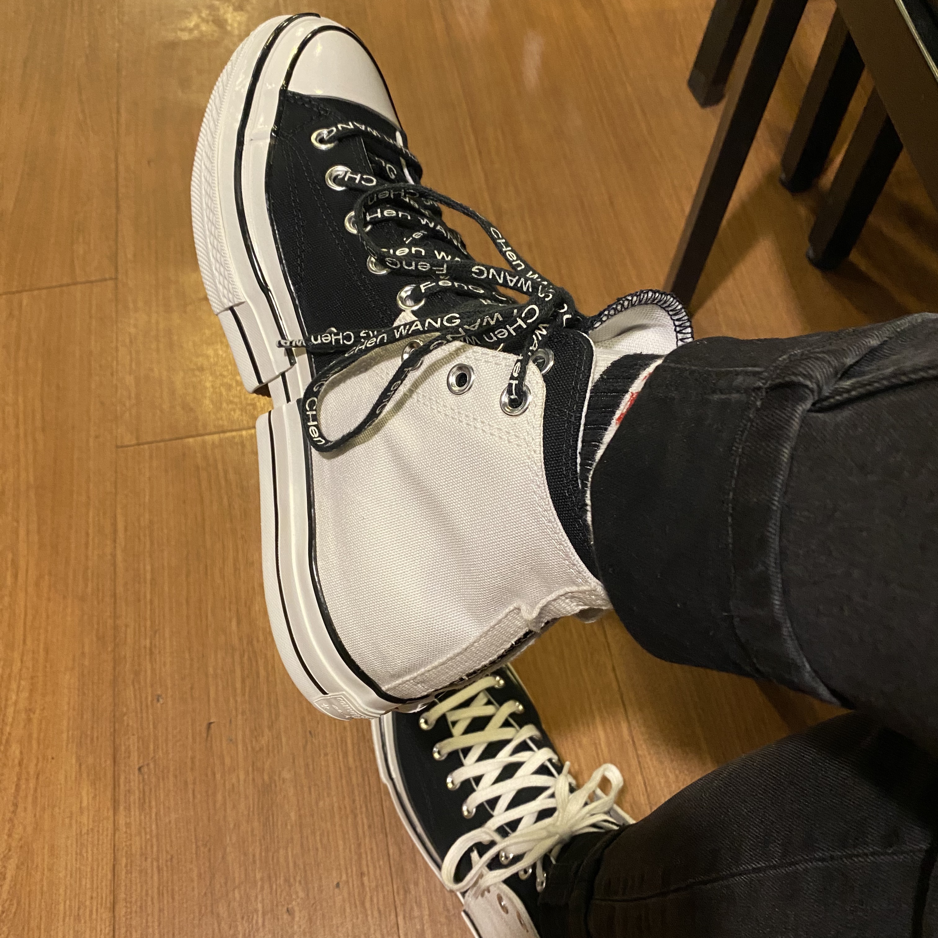 Converse x Feng Chen Wang Chuck 70 2-in-1 Natural Ivory Black 착용 스타일