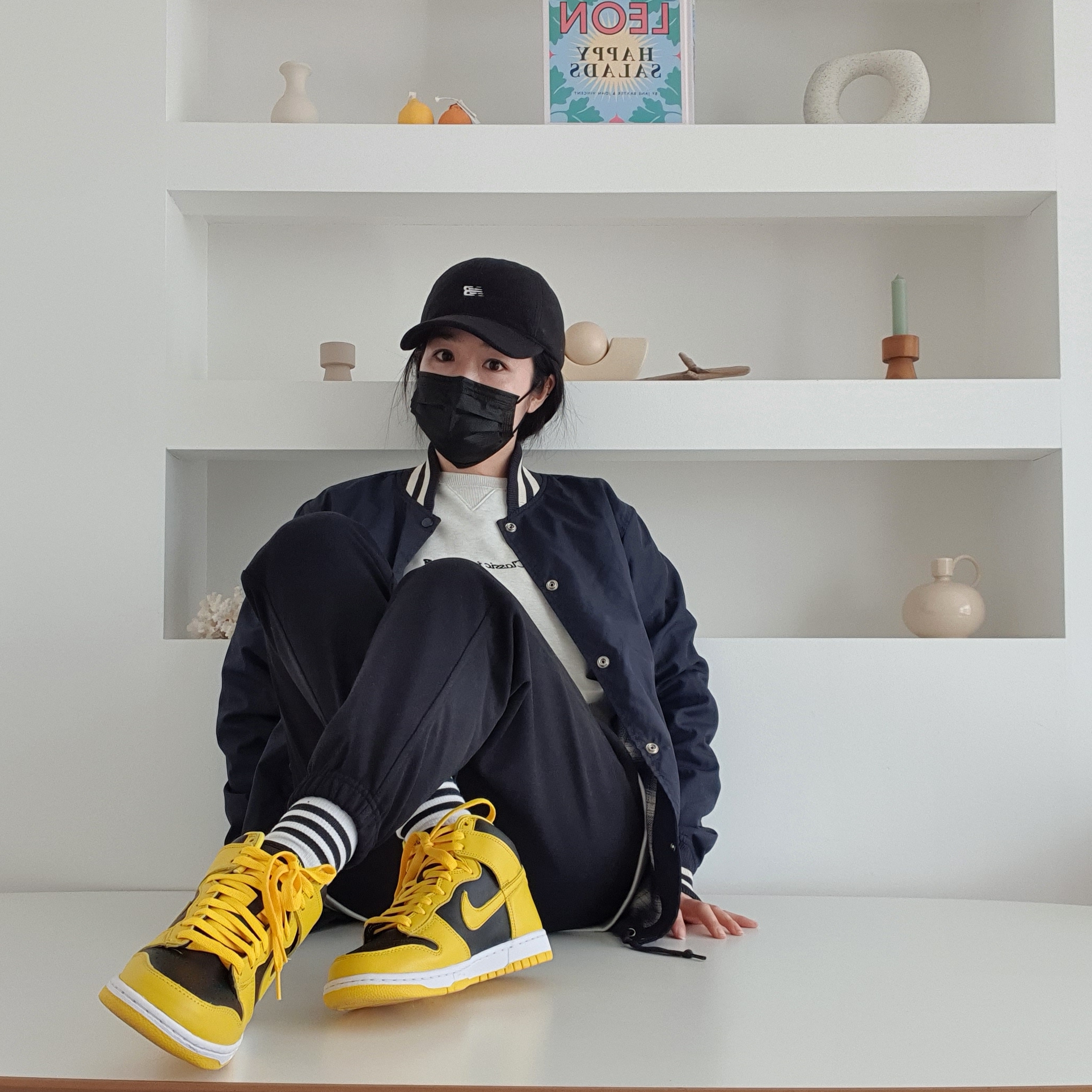 Nike Dunk High SP Varsity Maize 착용 스타일 - 1