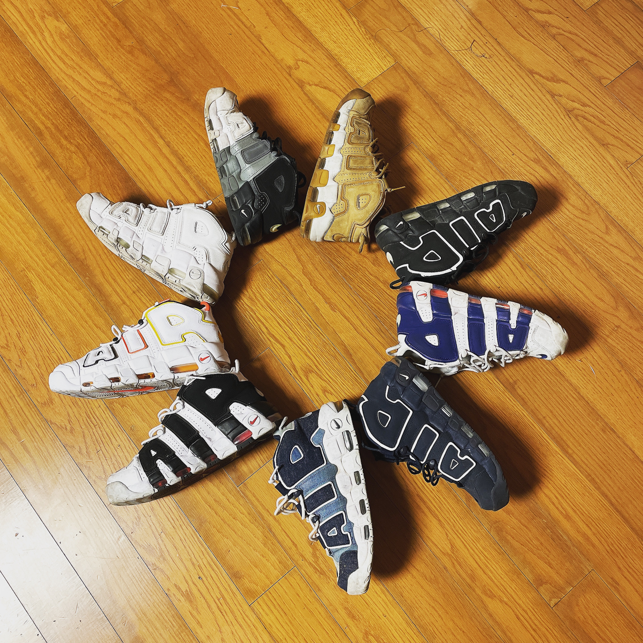 Nike Air More Uptempo Rayguns, Nike Air More Uptempo Scottie Pippen 착용 스타일