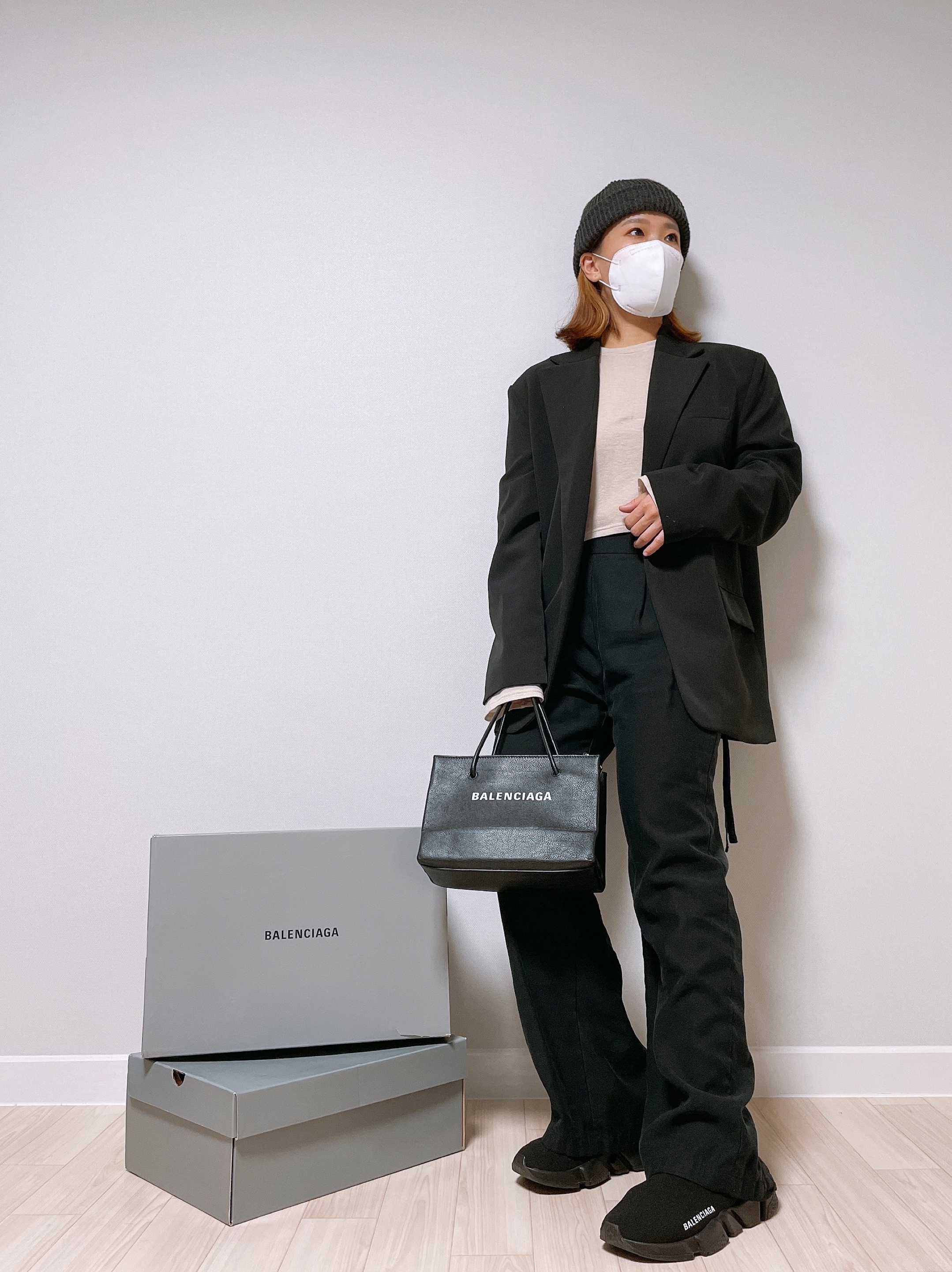 Balenciaga Speed Trainer Black 2020 착용 스타일