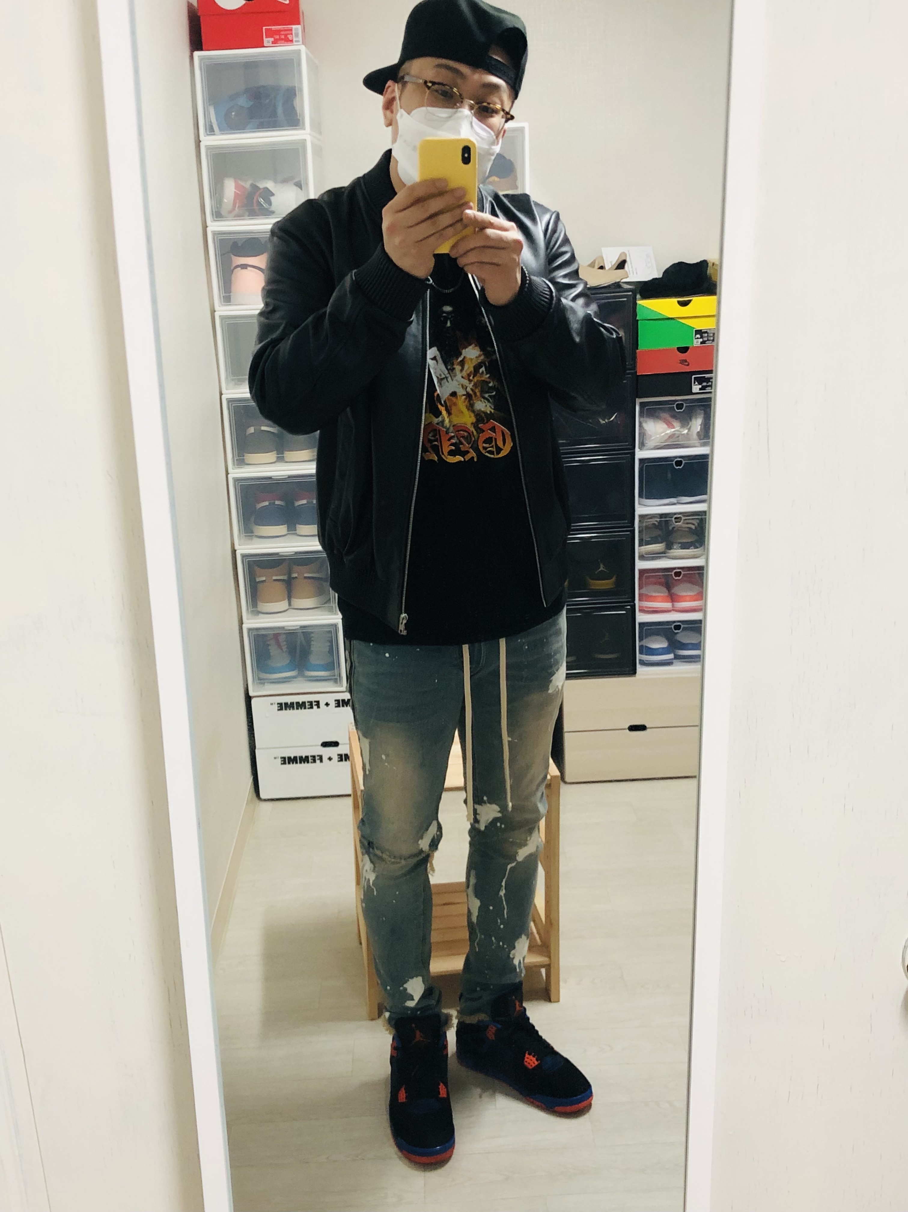 Jordan 4 Retro Cavs 착용 스타일