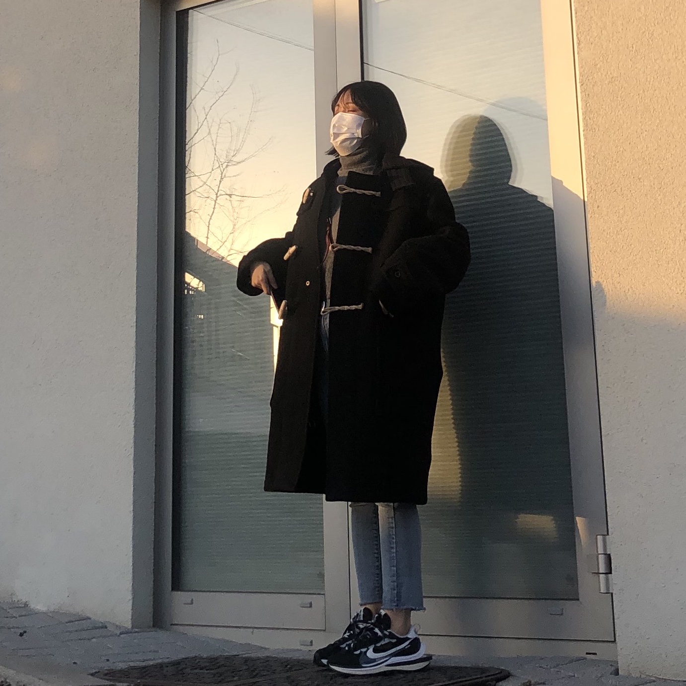 Nike x Sacai VaporWaffle Black White 착용 스타일