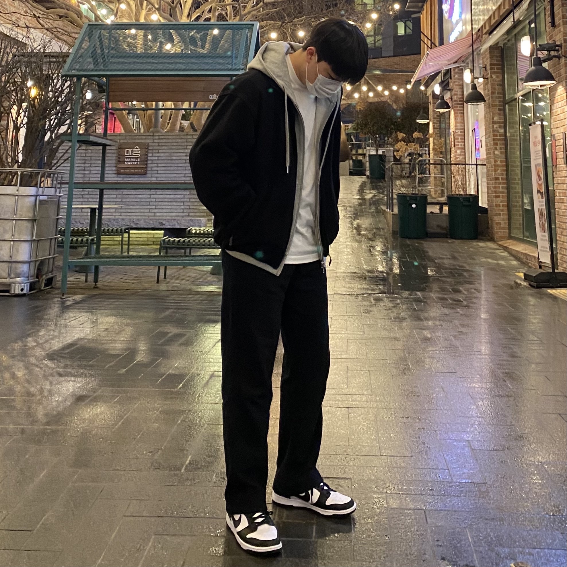 Nike Dunk Low Retro Black 착용 스타일
