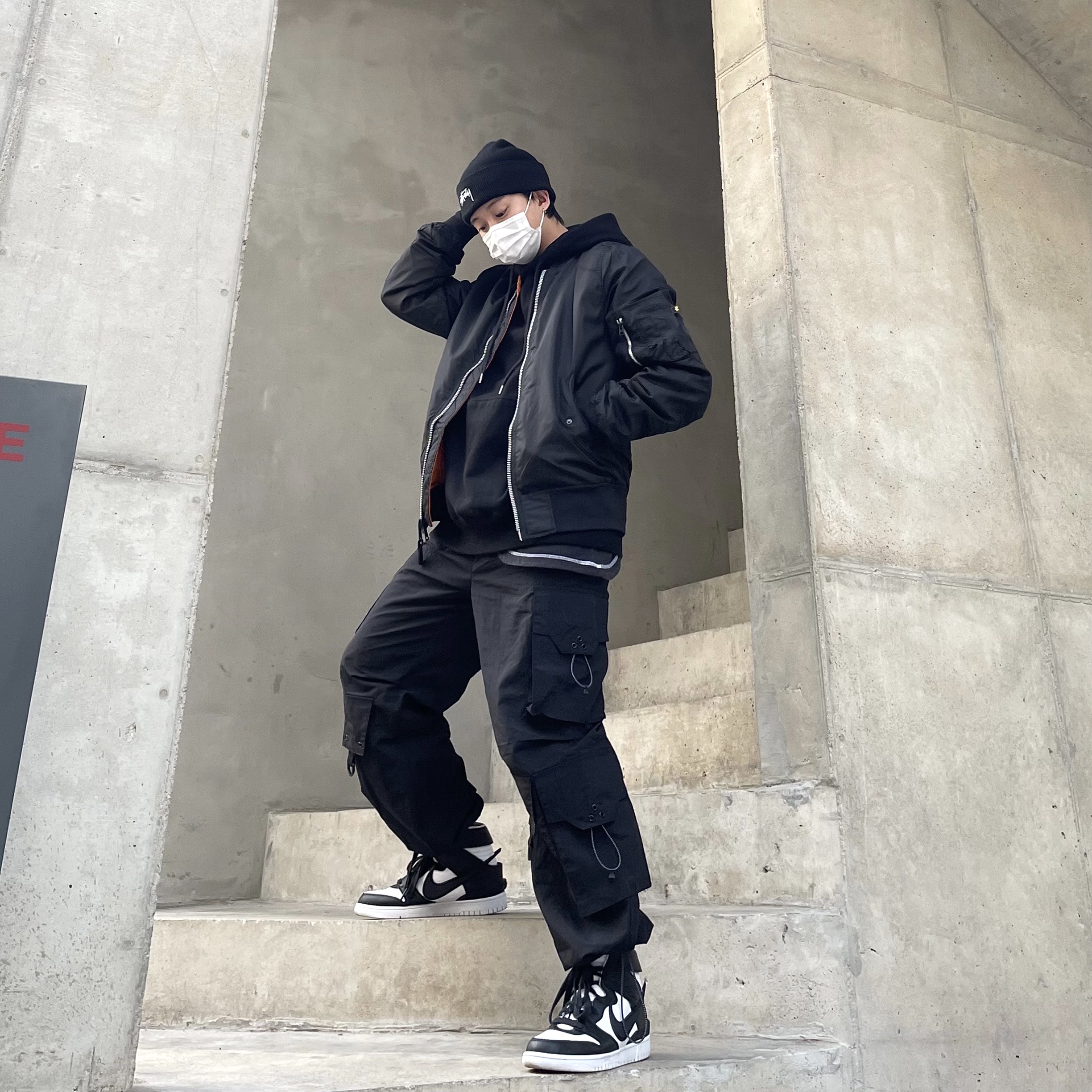 Nike x Ambush Dunk High Black 착용 스타일