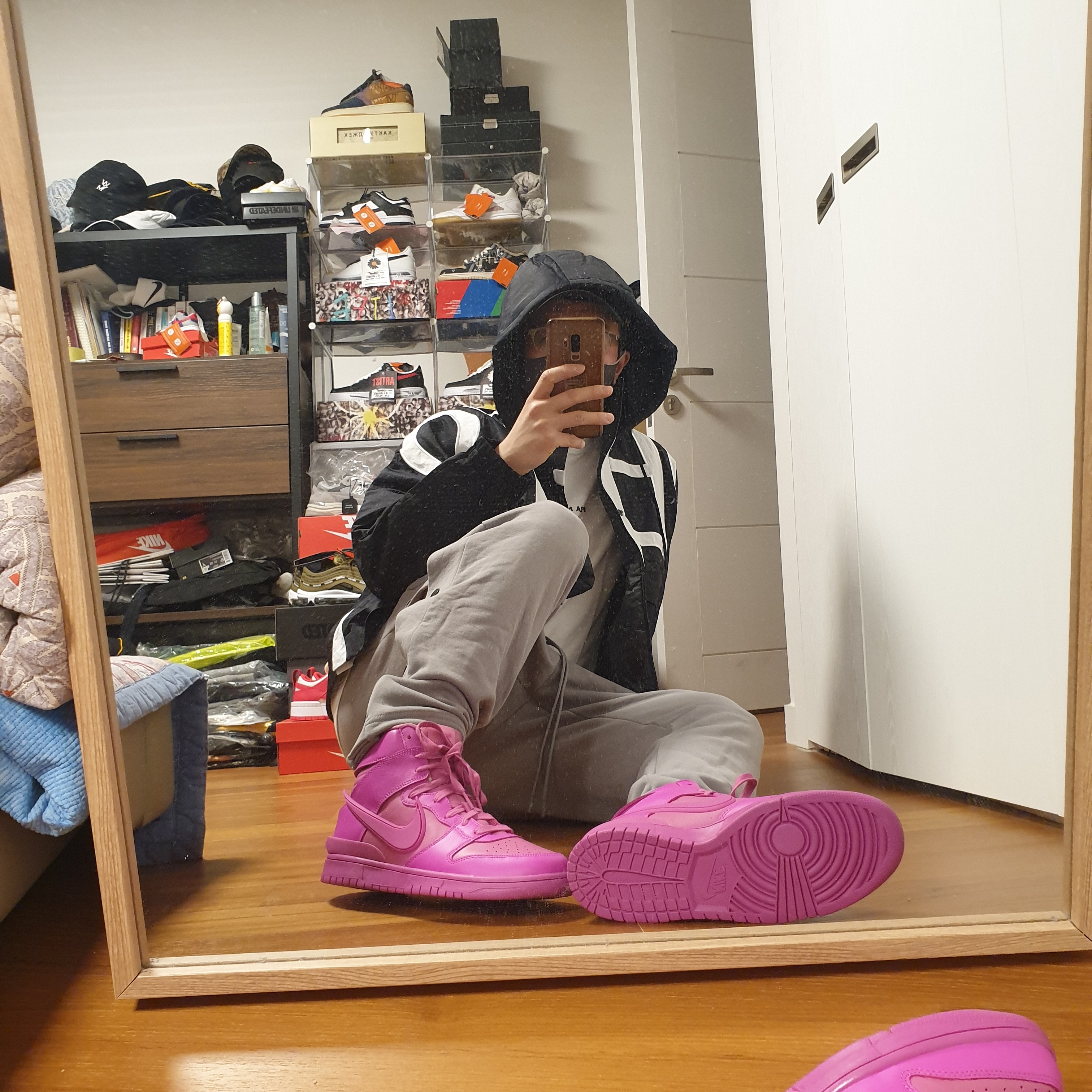 Nike x Ambush Dunk High Cosmic Fuchsia, (W) Nike x Ambush NBA Collection Nets Jacket - Asia 착용 스타일 - 3