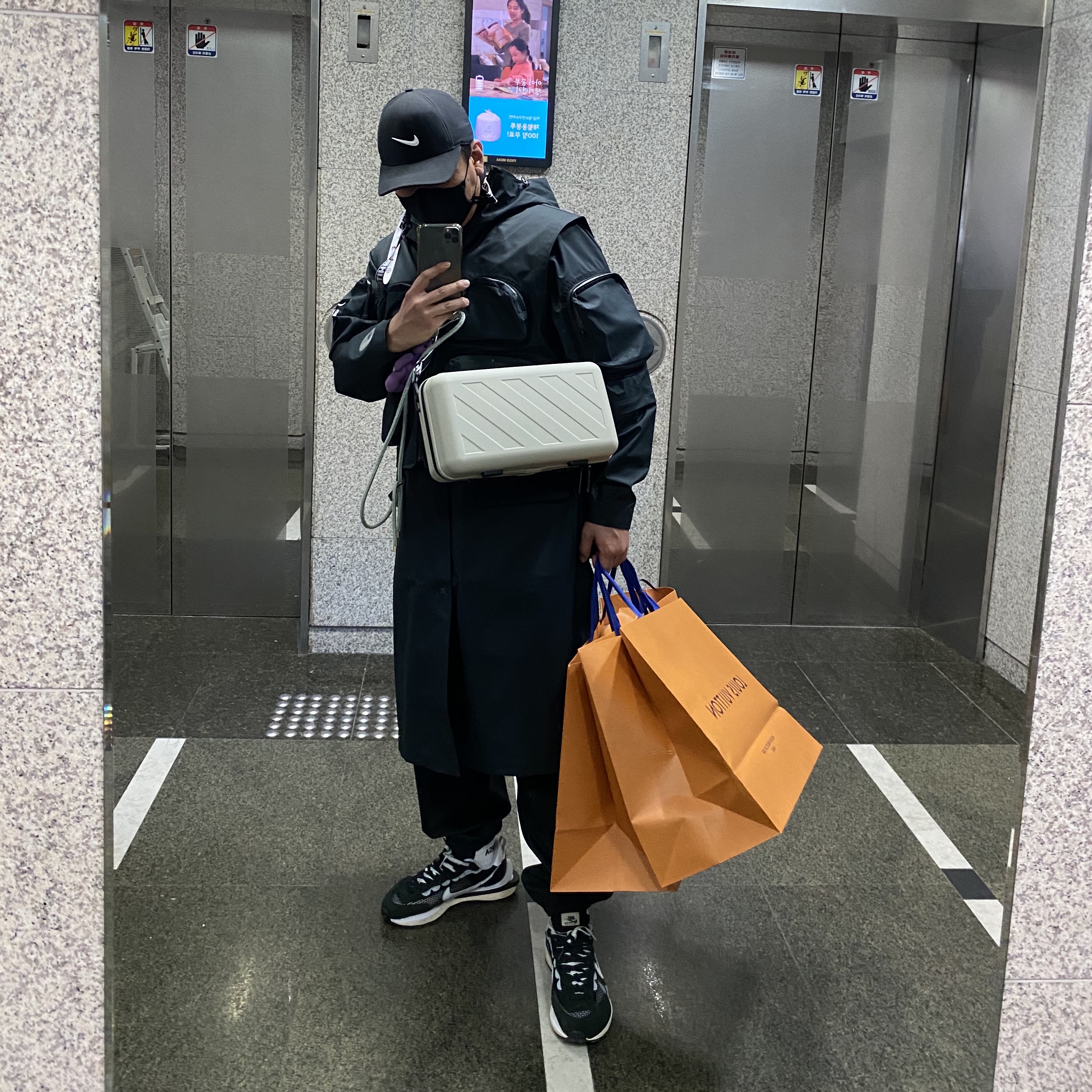 Nike x Undercover 2-In-1 Pants Black - Asia, Nike x Undercover NRG Parka Black - Asia 착용 스타일