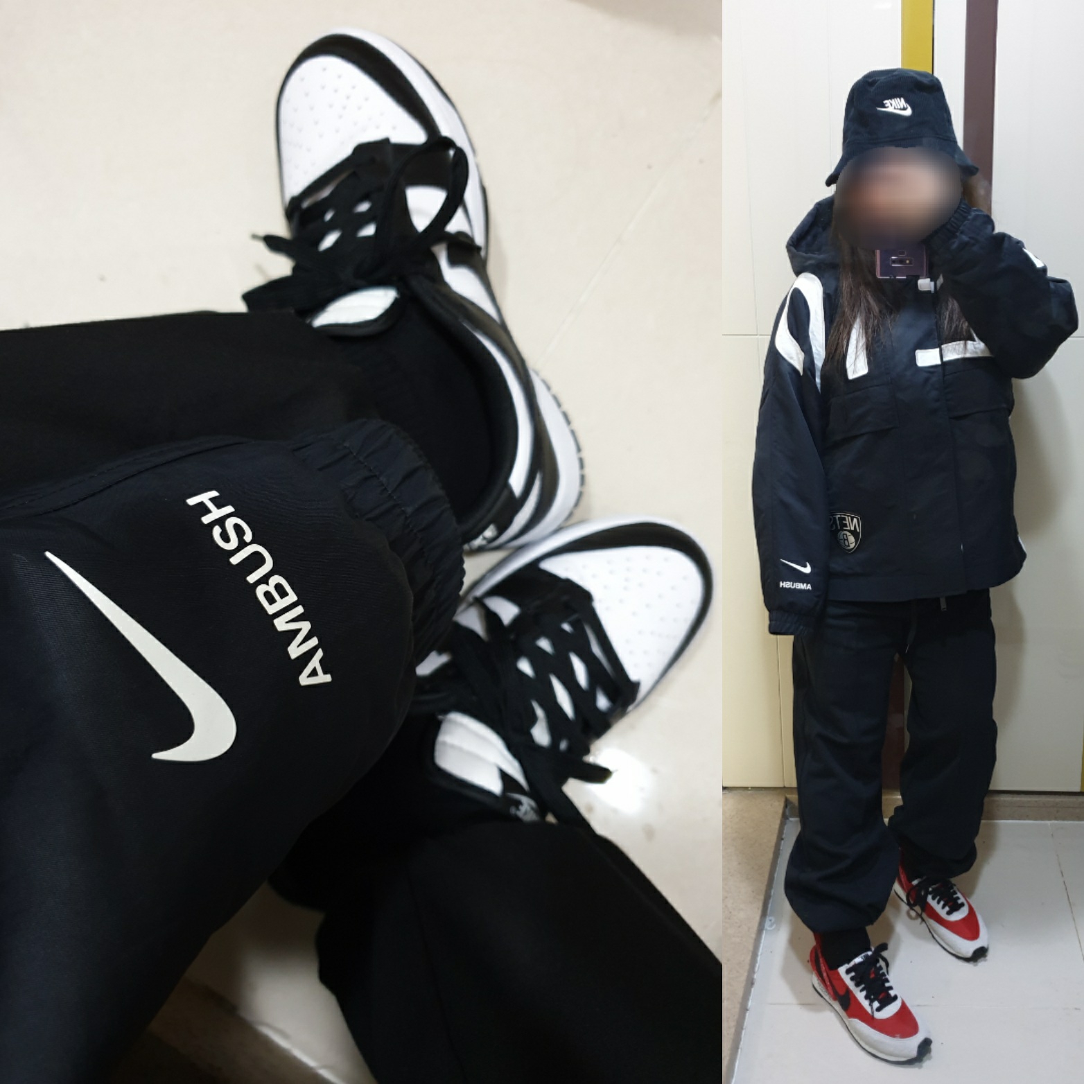 (W) Nike x Ambush NBA Collection Nets Jacket - Asia, (W) Nike x Undercover Daybreak University Red 착용 스타일
