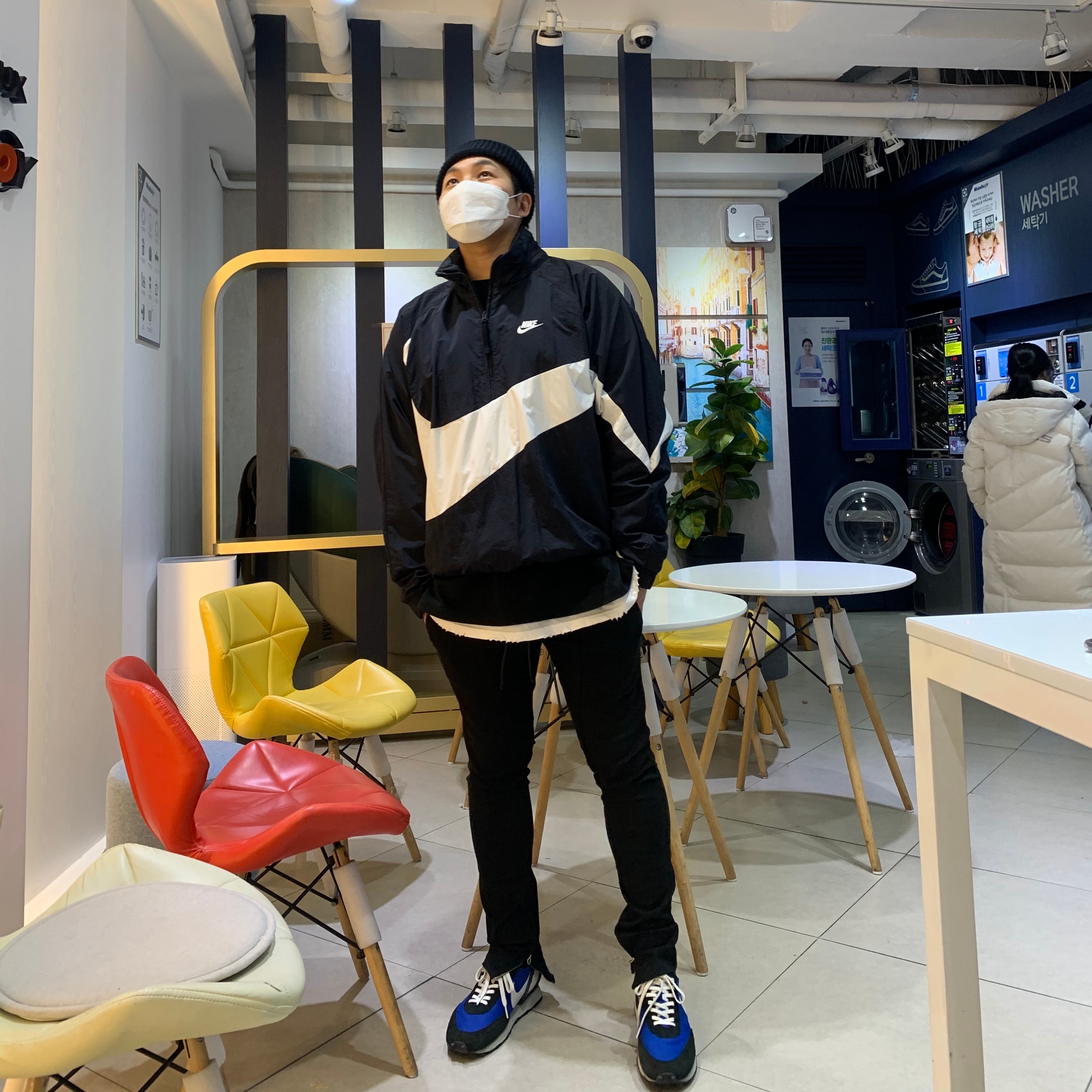 Nike x Undercover Daybreak Blue Jay 착용 스타일