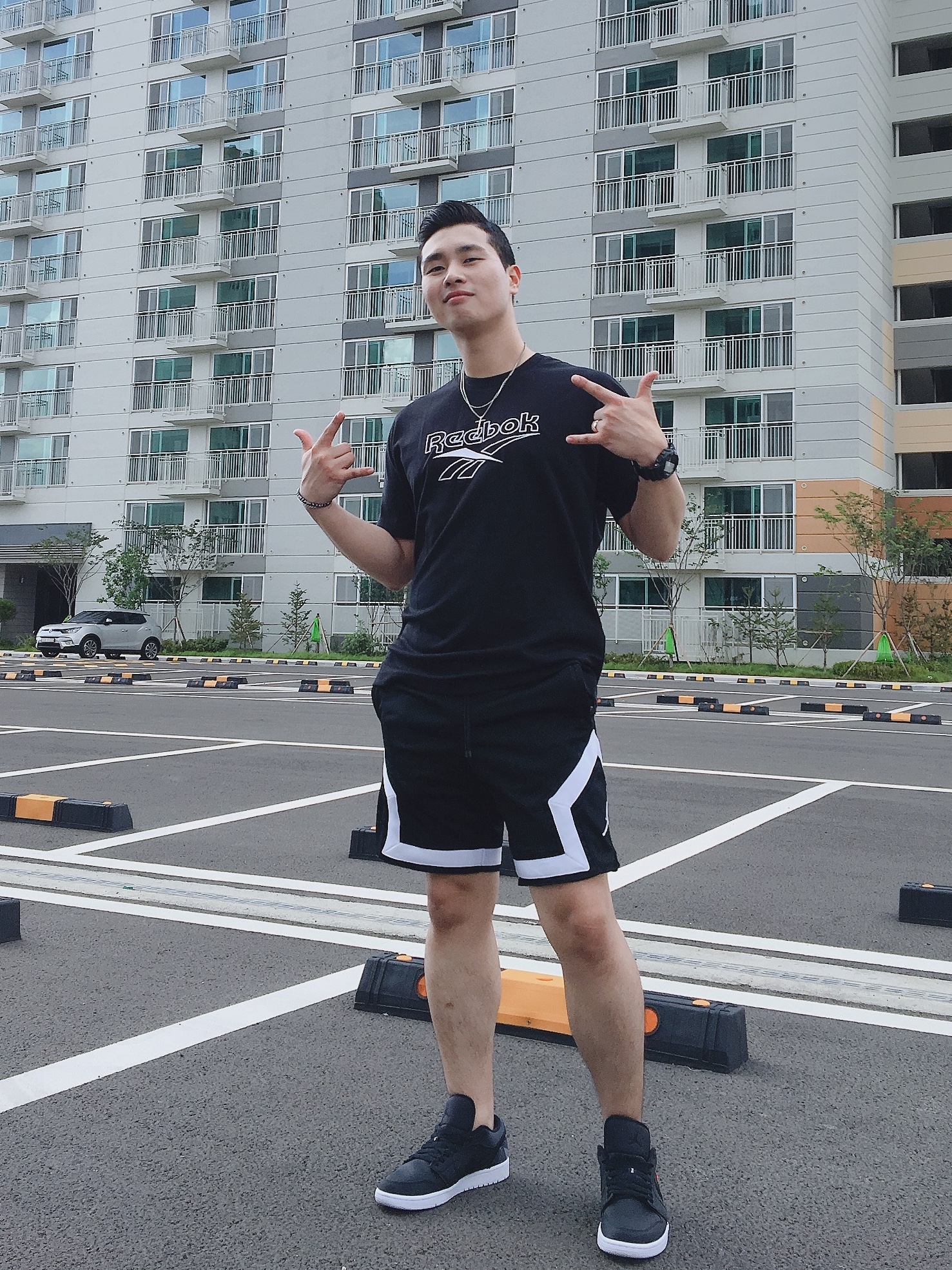 Jordan 1 x Paris Saint-Germain Low Black 착용 스타일