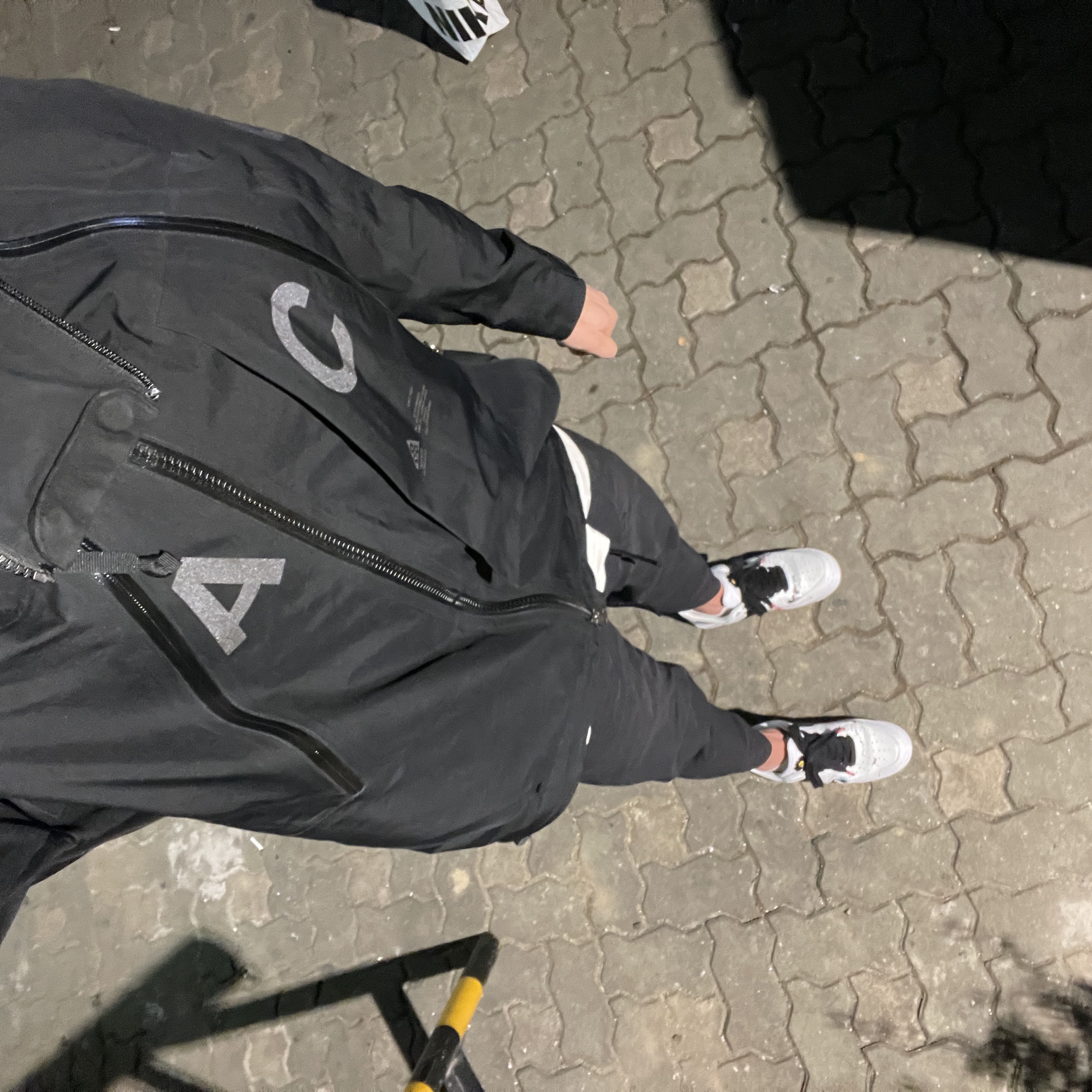 Nike x Peaceminusone Air Force 1 Low Para-Noise 2.0, Nike x Fear of God Warm Up Pants Off Noir 착용 스타일