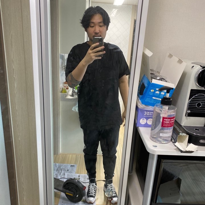 Converse Run Star Hike Hi Black White Gum 착용 스타일