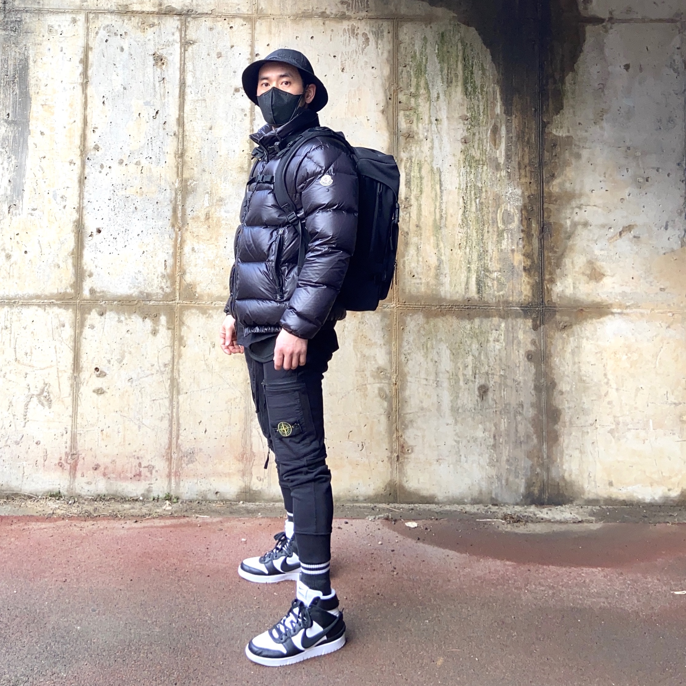 Nike x Ambush Dunk High Black 착용 스타일 - 1