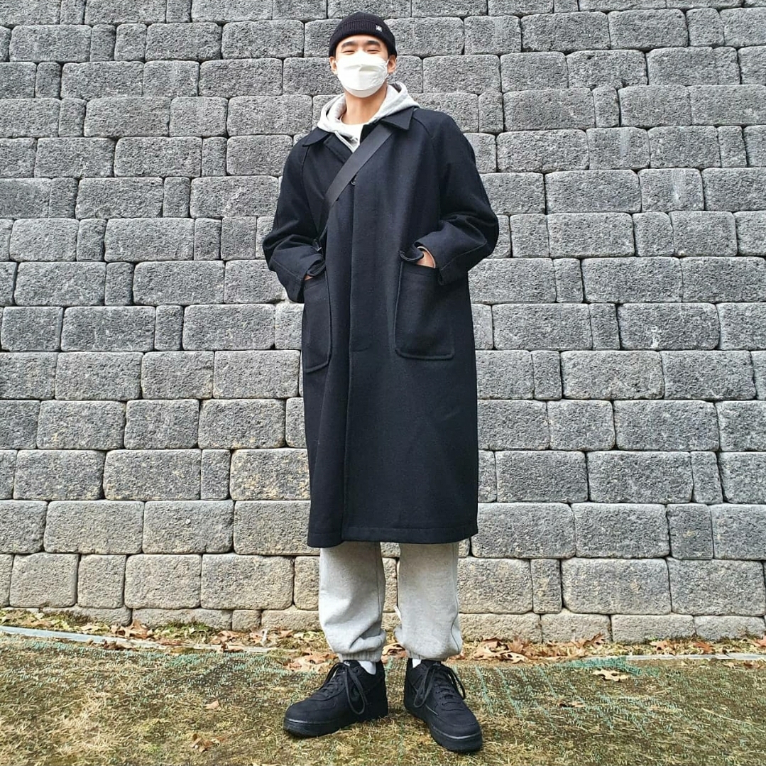 Nike x Stussy Air Force 1 Low Triple Black 착용 스타일