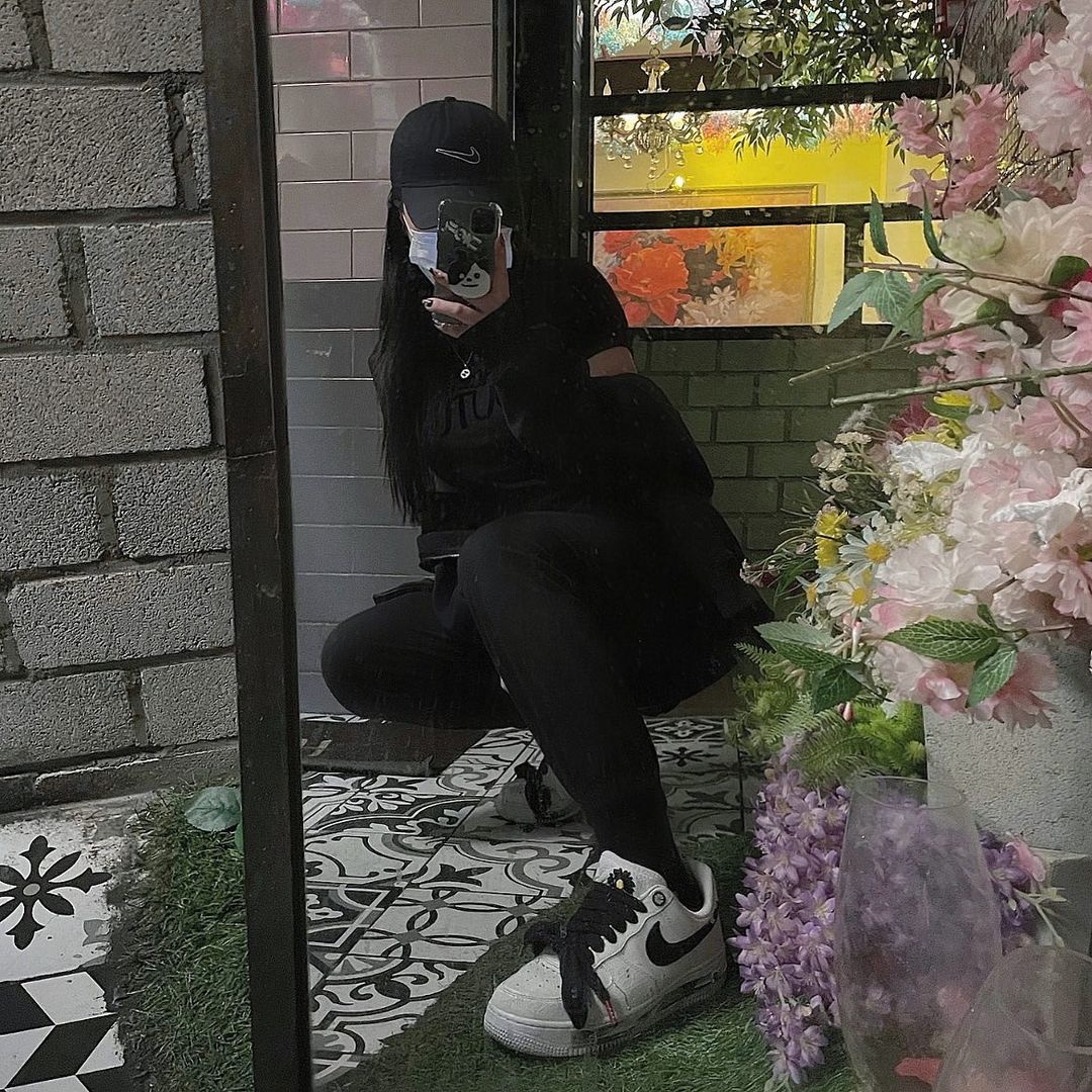 Nike x Peaceminusone Air Force 1 Low Para-Noise 2.0, Essentials 3D Silicon Applique Full Zip Up Hoodie Dark Slate/Stretch Limo/Black - 20SS 착용 스타일