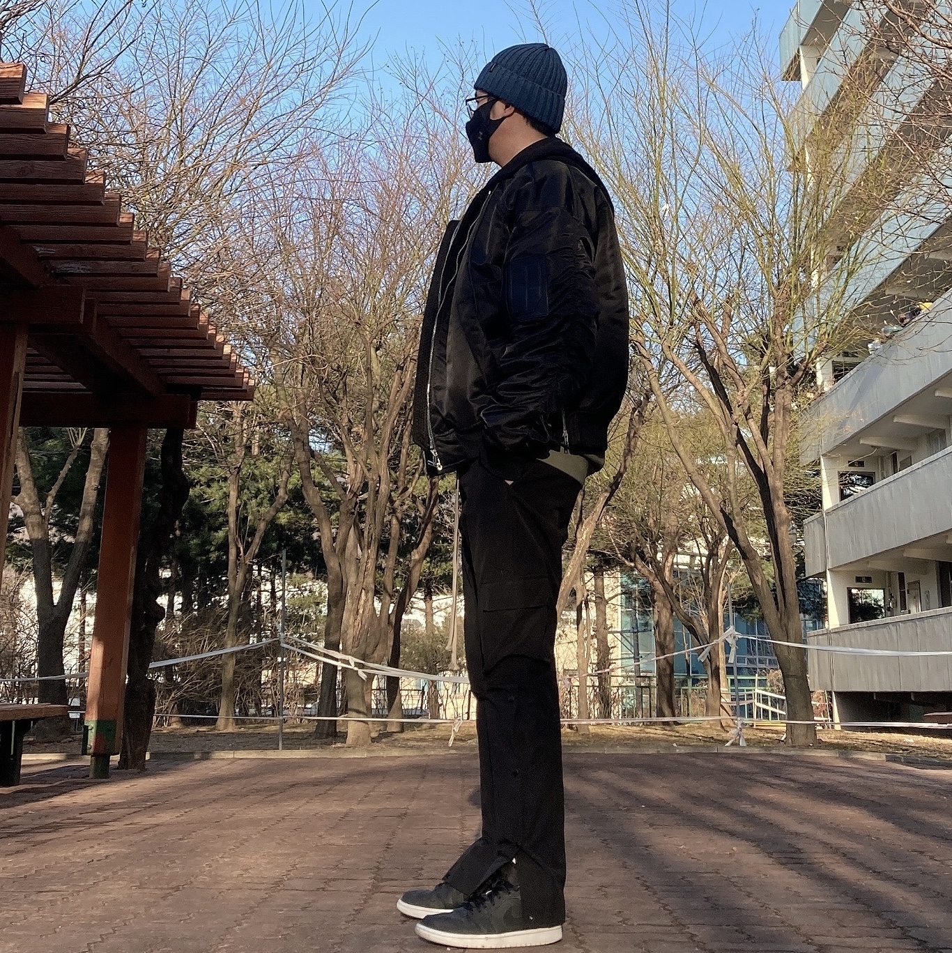 Jordan 1 x Paris Saint-Germain Low Black 착용 스타일
