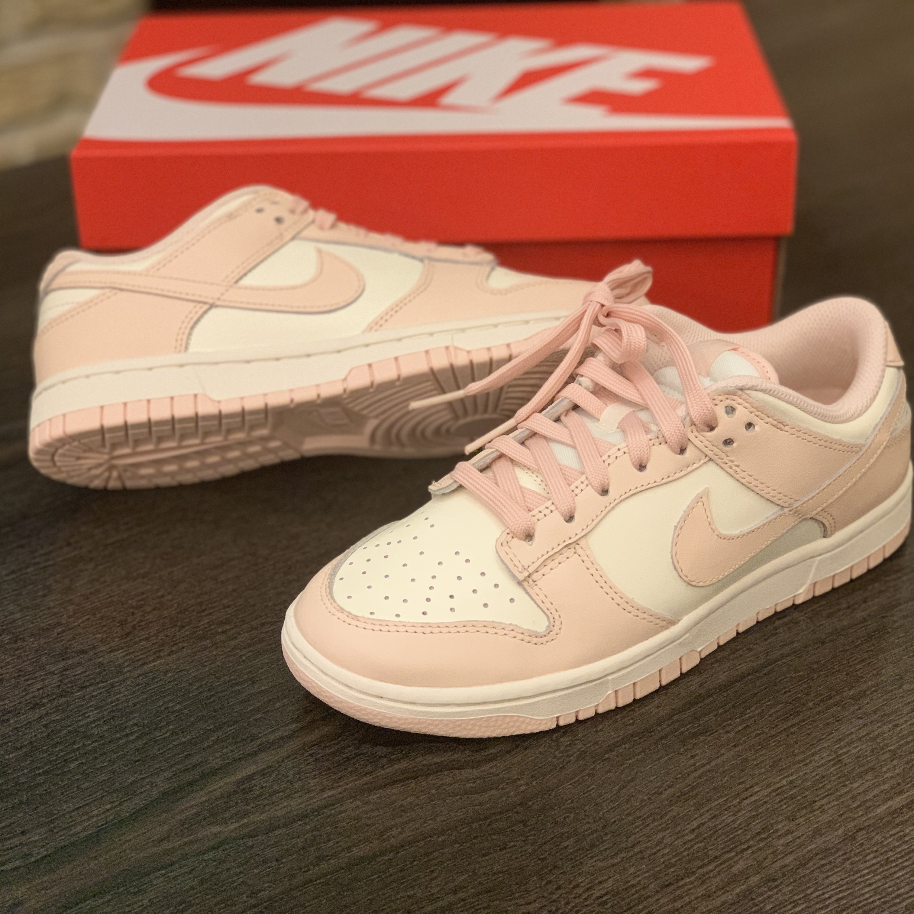 (W) Nike Dunk Low Orange Pearl, (W) Nike Dunk Low Coast 착용 스타일 - 1