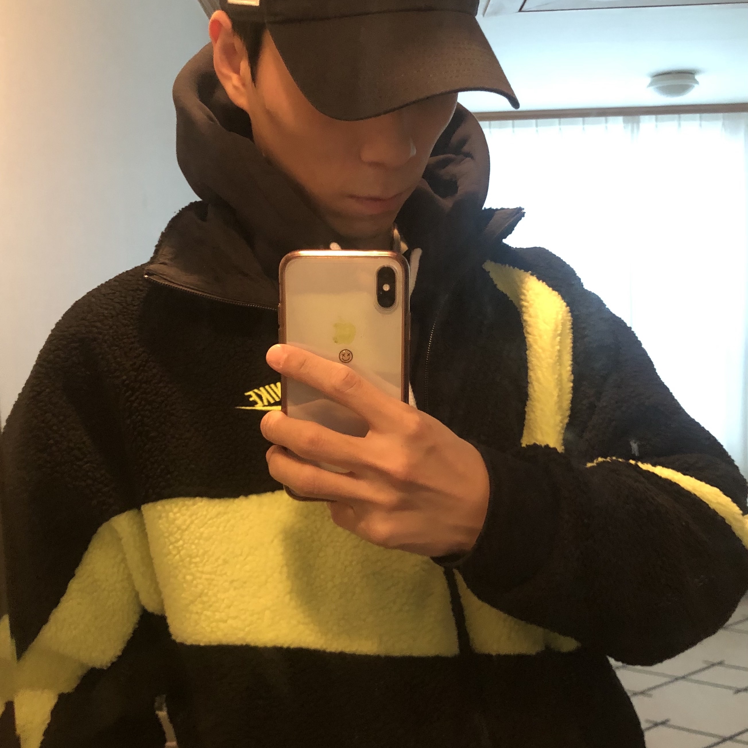 Nike M NRG Hoodie Black, Nike Big Swoosh Full Zip Jacket Black Volt 착용 스타일