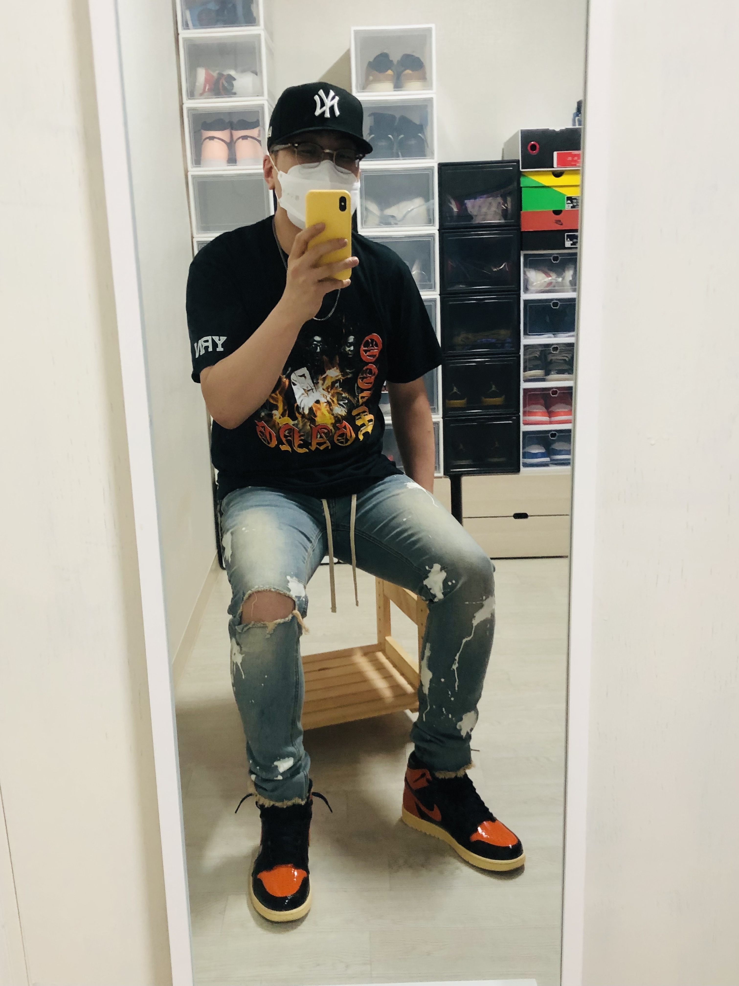Jordan 1 Retro High Shattered Backboard 3.0 착용 스타일
