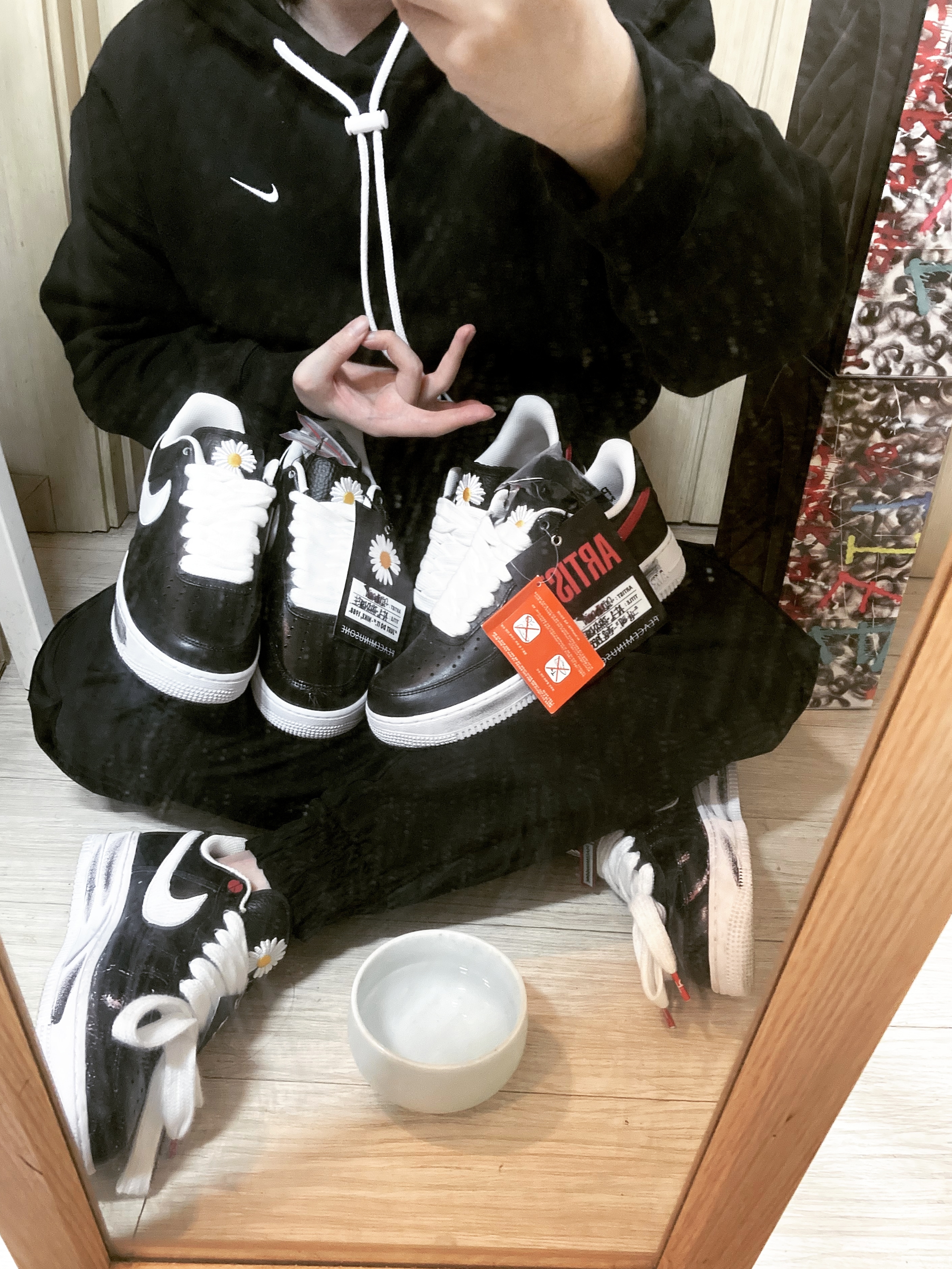 Nike x Peaceminusone Air Force 1 Low Para-Noise, Nike x Peaceminusone Air Force 1 Low Para-Noise - Korea Exclusive 착용 스타일