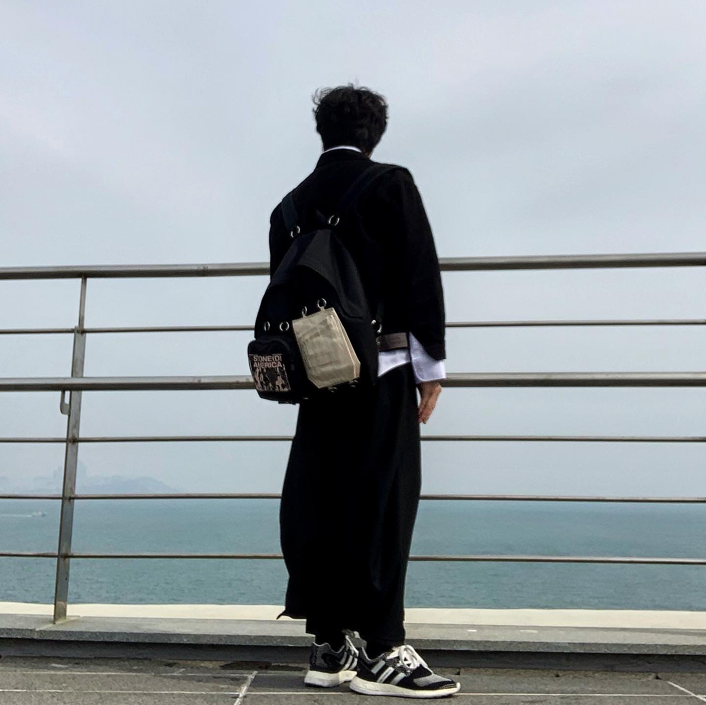 Y-3 Pureboost ZG Knit Core Black 착용 스타일