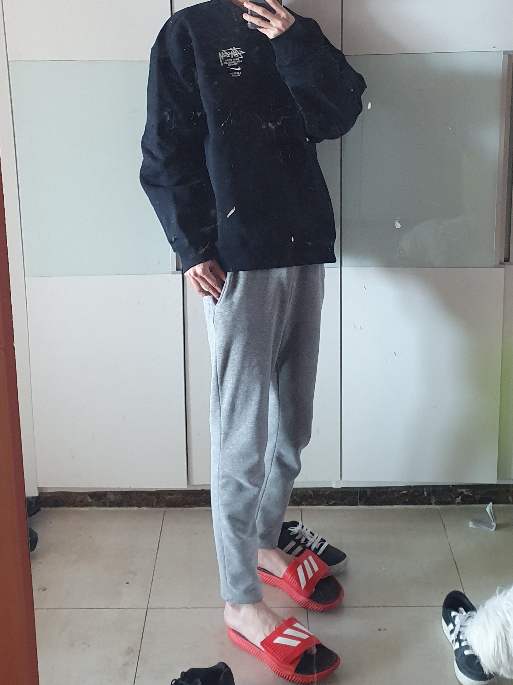 Nike x Stussy NRG ZR Fleece Crewneck Black - US/EU 착용 스타일