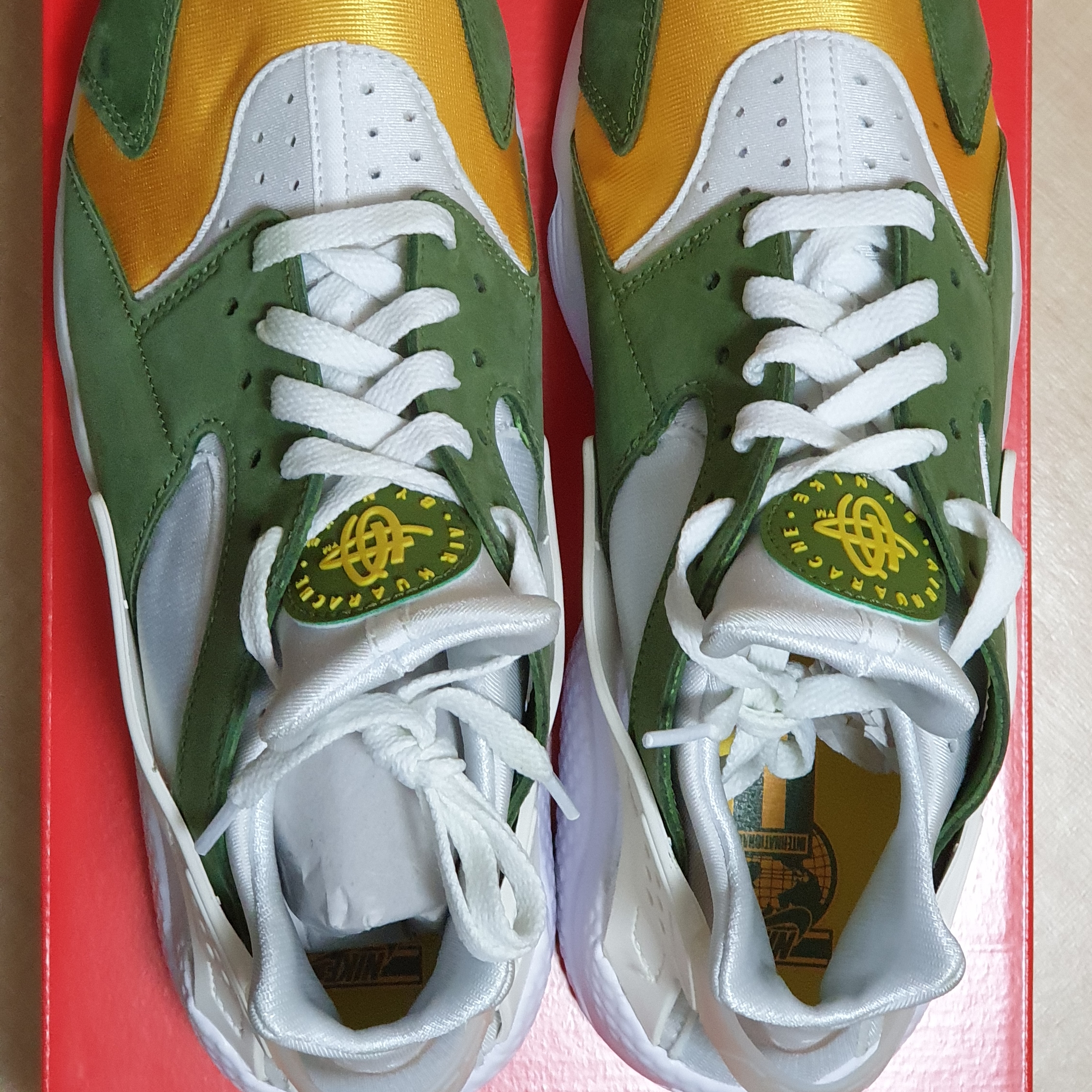 Nike x Stussy Air Huarache LE Dark Olive 착용 스타일 - 3
