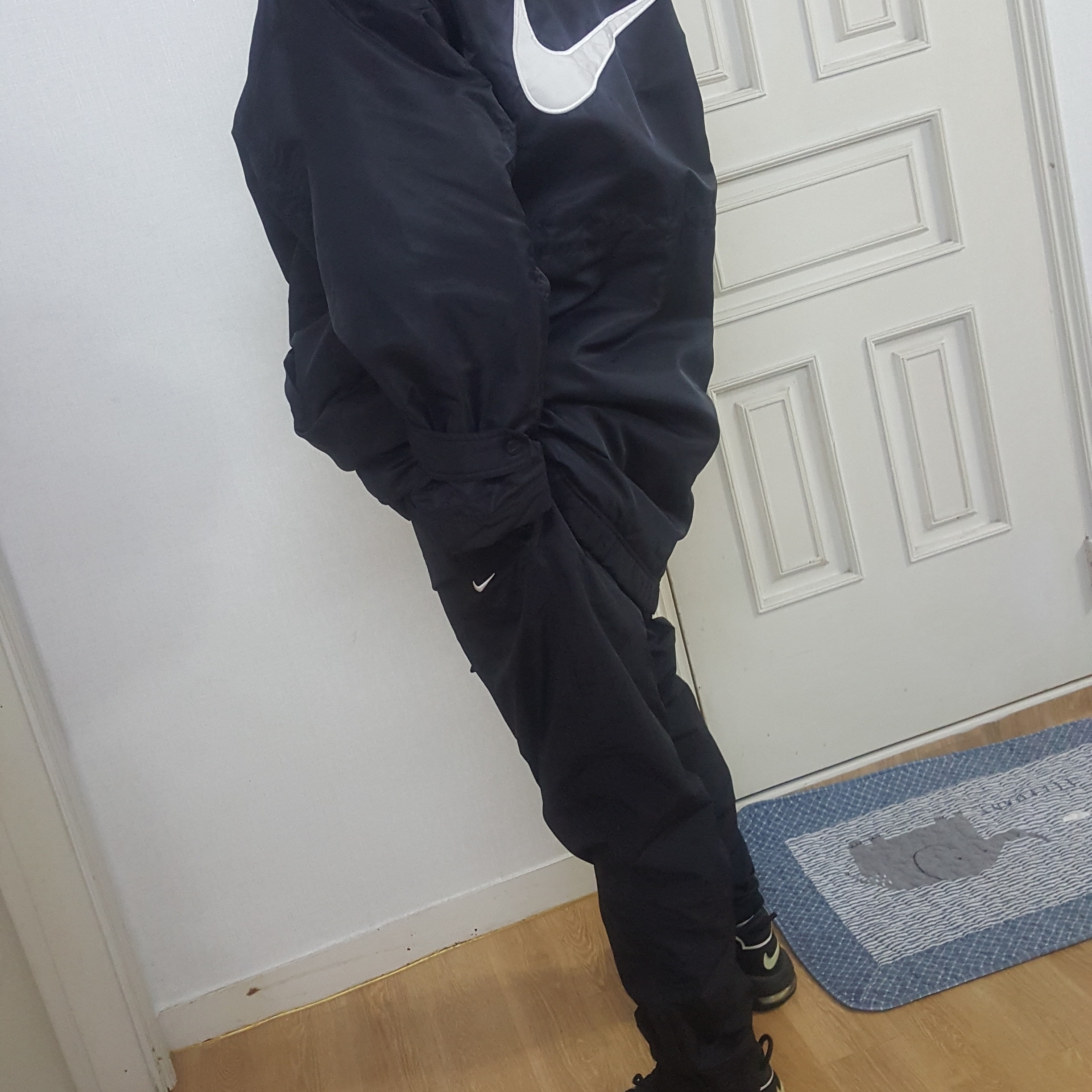 Nike Air More Uptempo Black White 2020, Nike M NRG Track Pants Black 착용 스타일