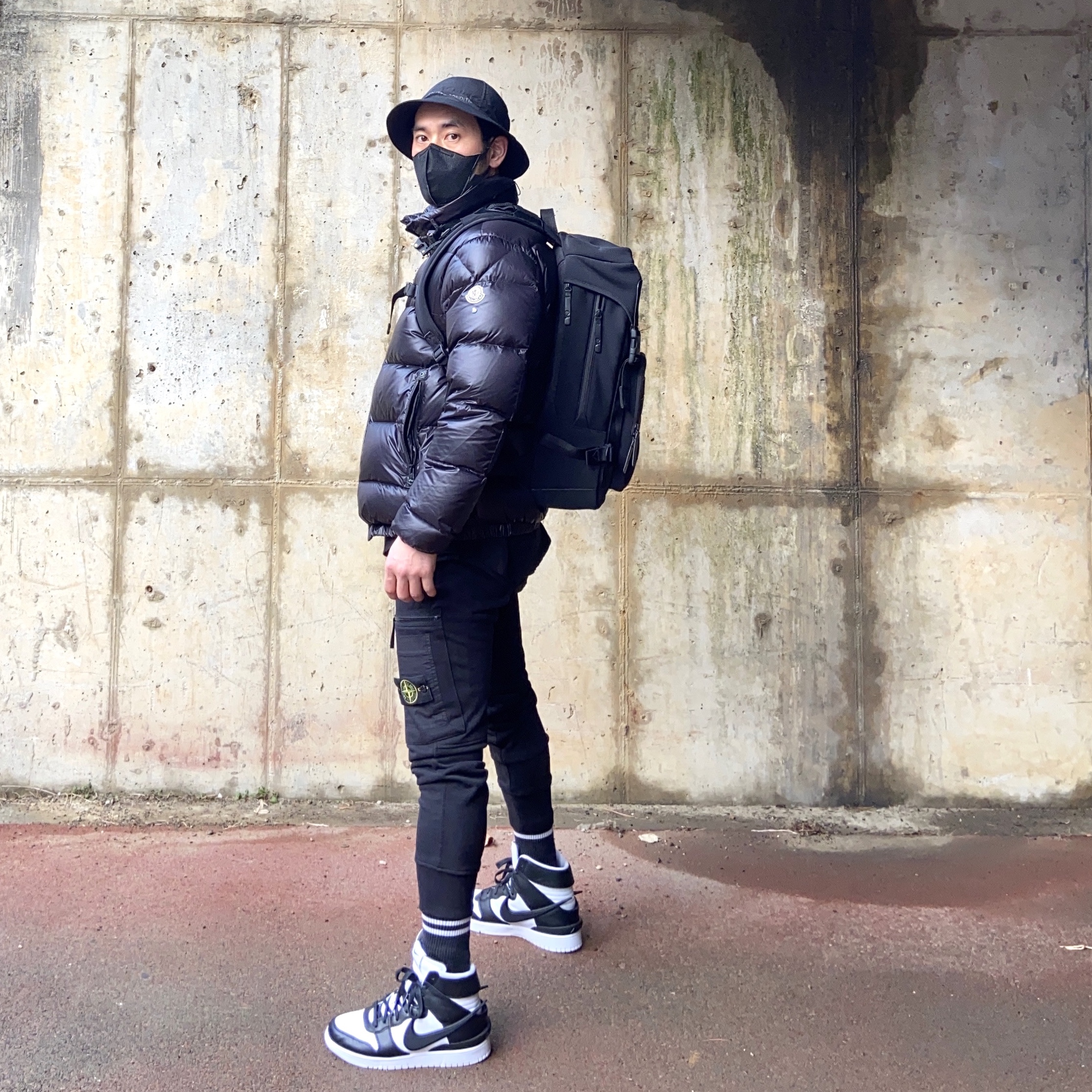 Nike x Ambush Dunk High Black 착용 스타일 - 2