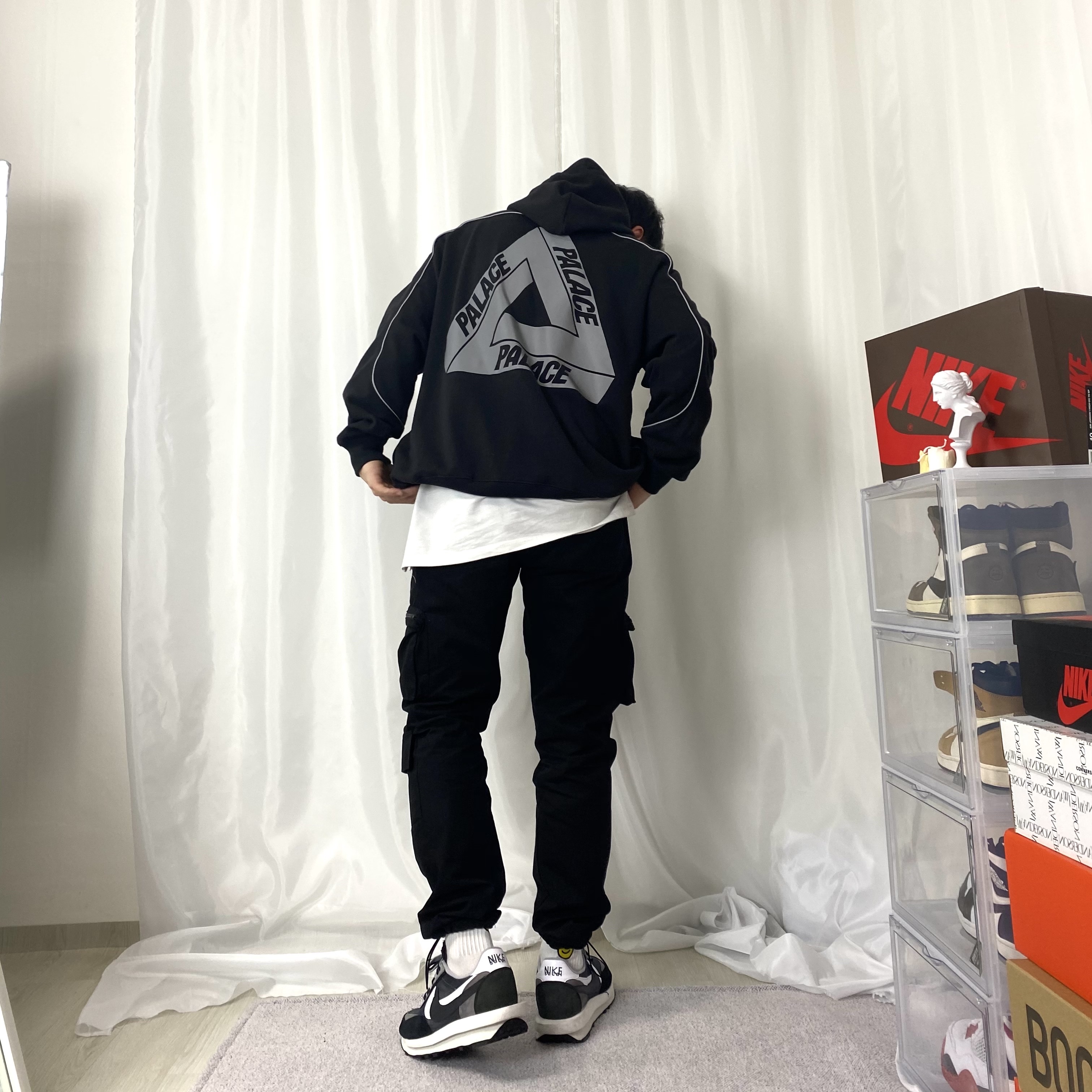 Nike x Sacai LDWaffle Black 착용 스타일