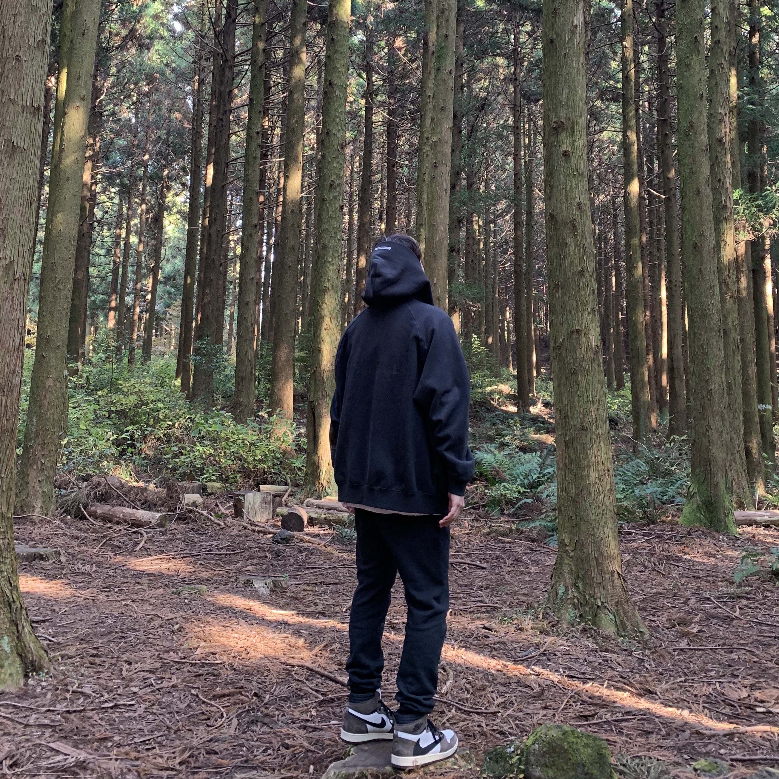 Essentials Sweatpants Dark Slate/Black 2020, Essentials 3D Silicon Applique Full Zip Up Hoodie Dark Slate/Stretch Limo/Black - 20SS 착용 스타일