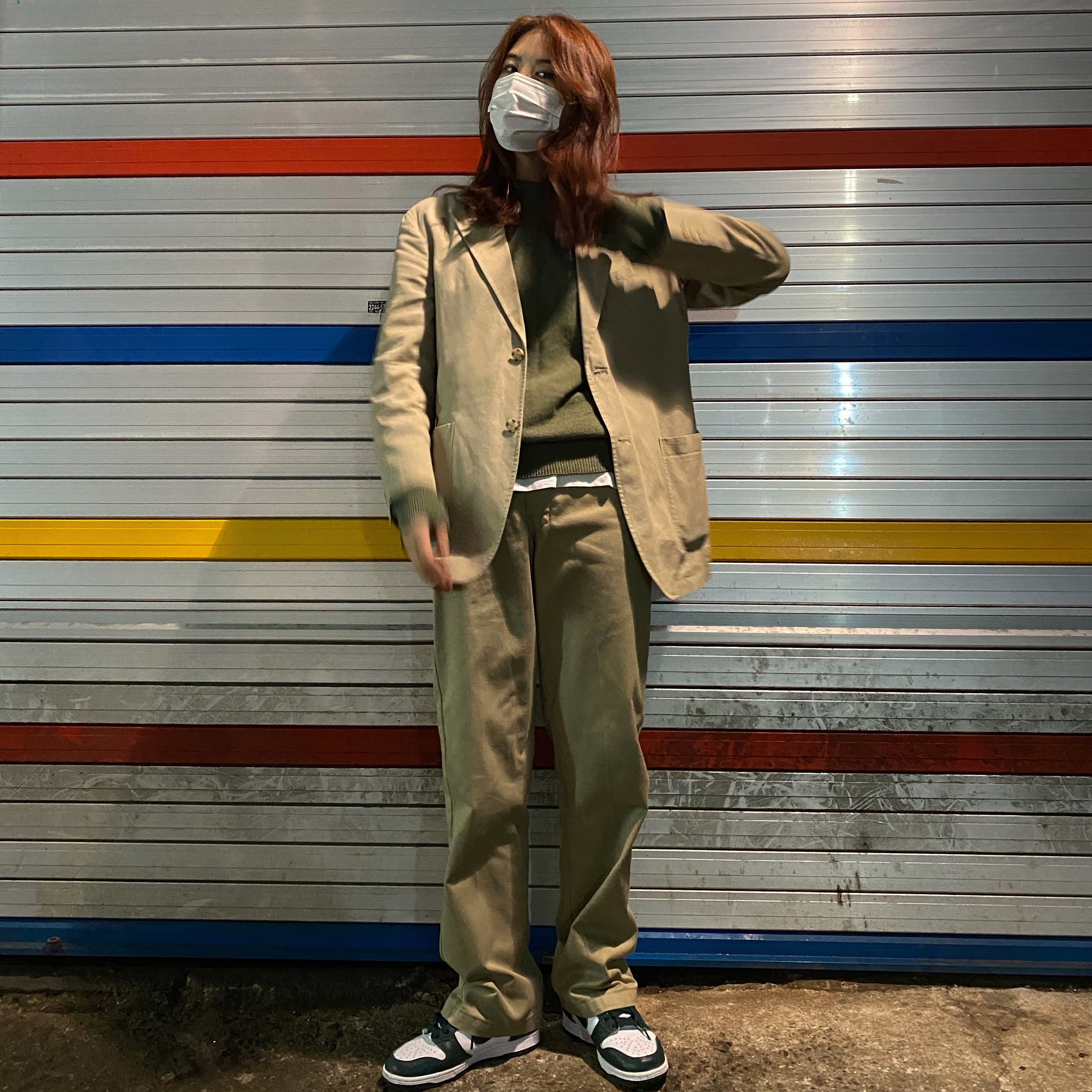Nike Dunk High SP Spartan Green 착용 스타일