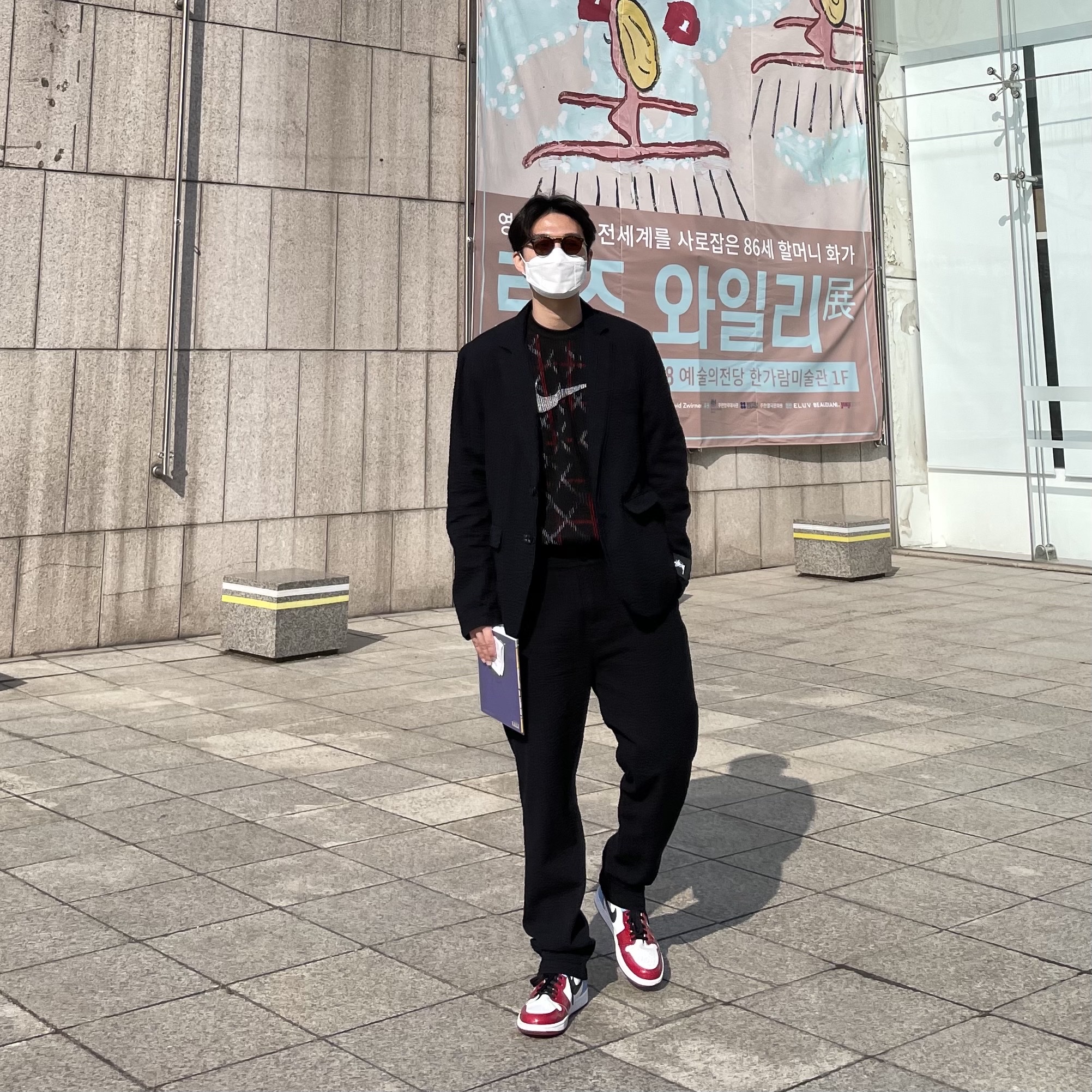 Jordan 1 Retro High Fearless UNC Chicago 착용 스타일 - 1
