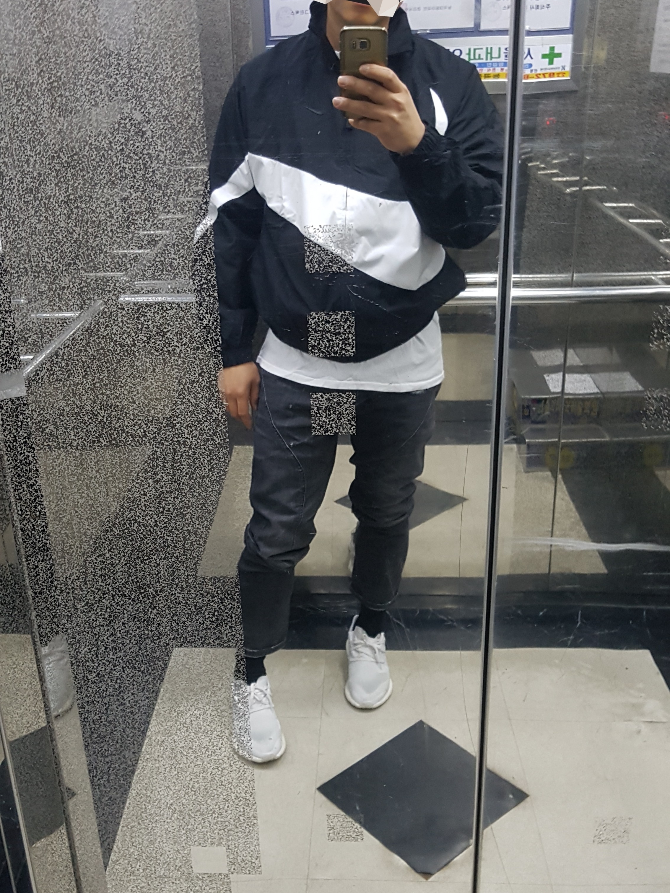 Y-3 Pureboost Triple White 착용 스타일 - 1