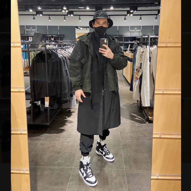 Nike x Ambush Dunk High Black 착용 스타일