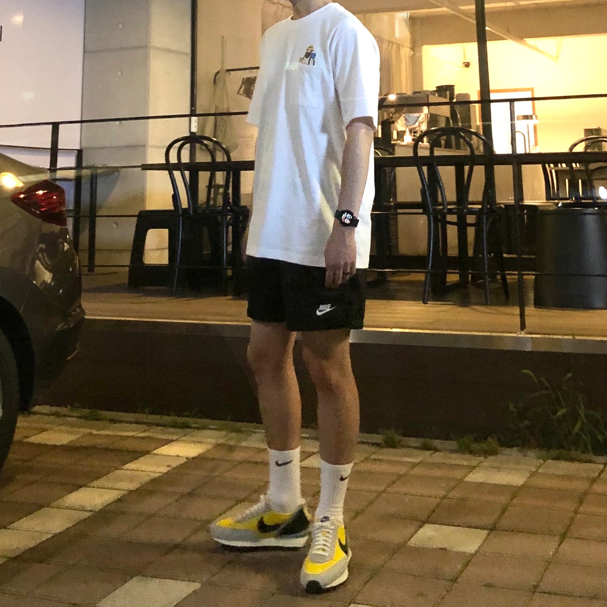 Nike x Undercover Daybreak Bright Citron 착용 스타일 - 1