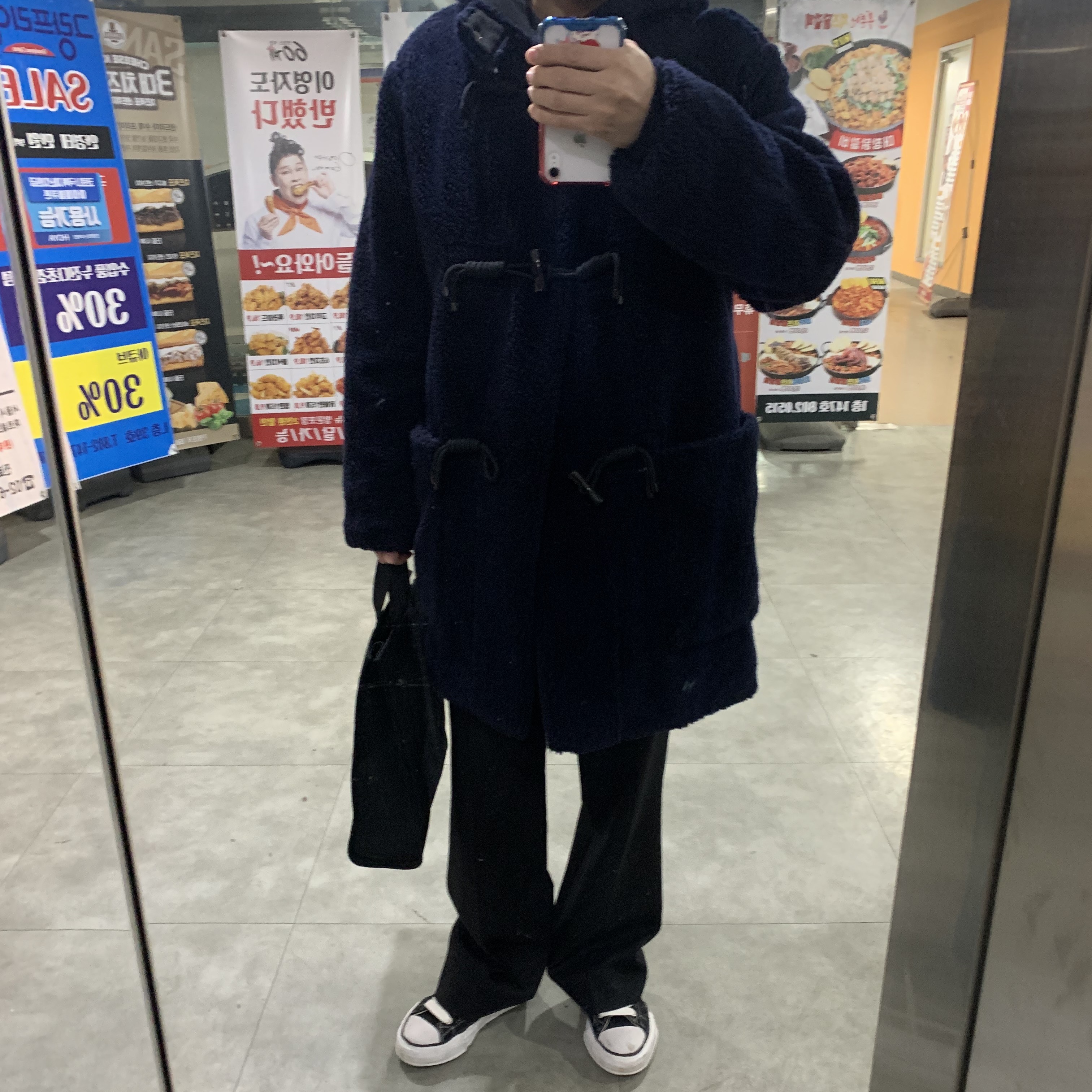 Maison Mihara Yasuhiro Peterson OG Sole Canvas Low Sneakers Black 착용 스타일