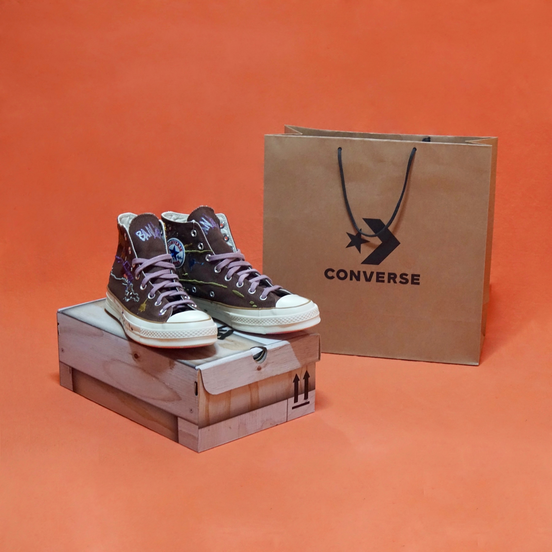 Converse x Bandulu Chuck 70 High Cappuccino 착용 스타일 - 3