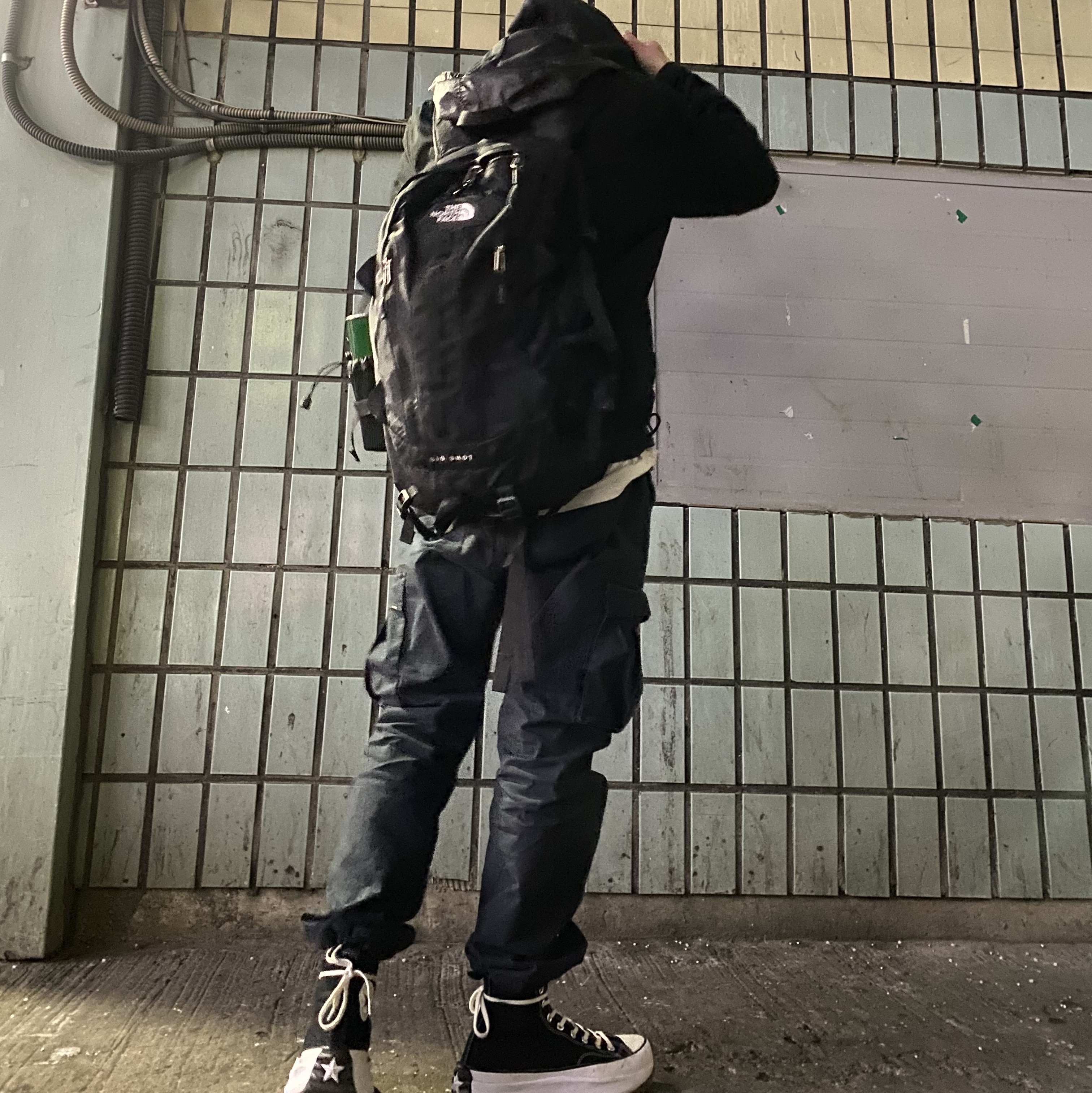 Converse Run Star Hike Hi Black White Gum 착용 스타일