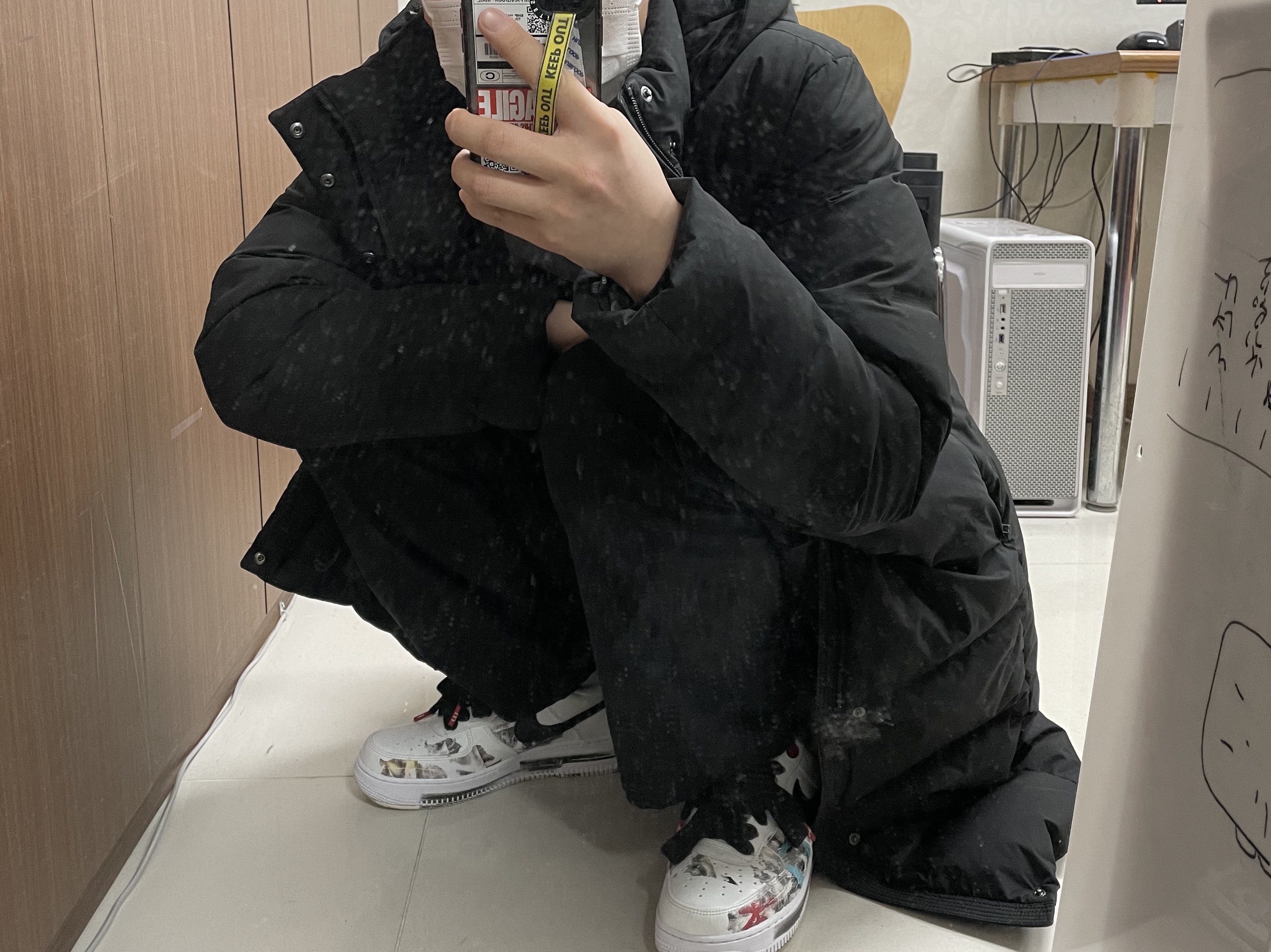 Nike x Peaceminusone Air Force 1 Low Para-Noise 2.0 착용 스타일