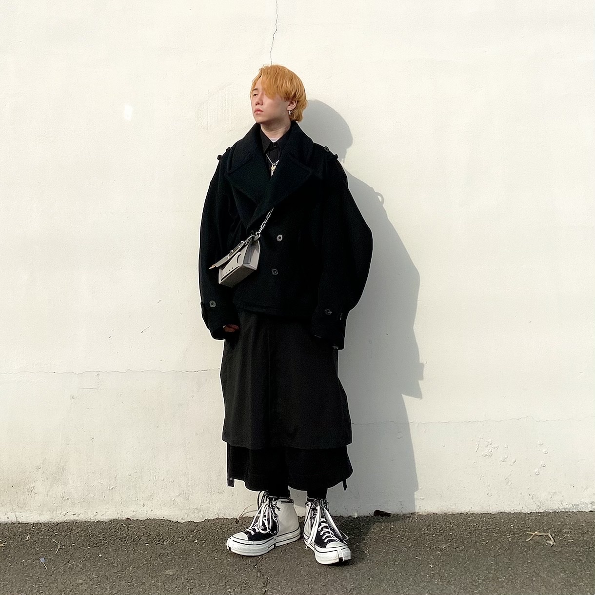 Converse x Feng Chen Wang Chuck 70 2-in-1 Natural Ivory Black 착용 스타일 - 2