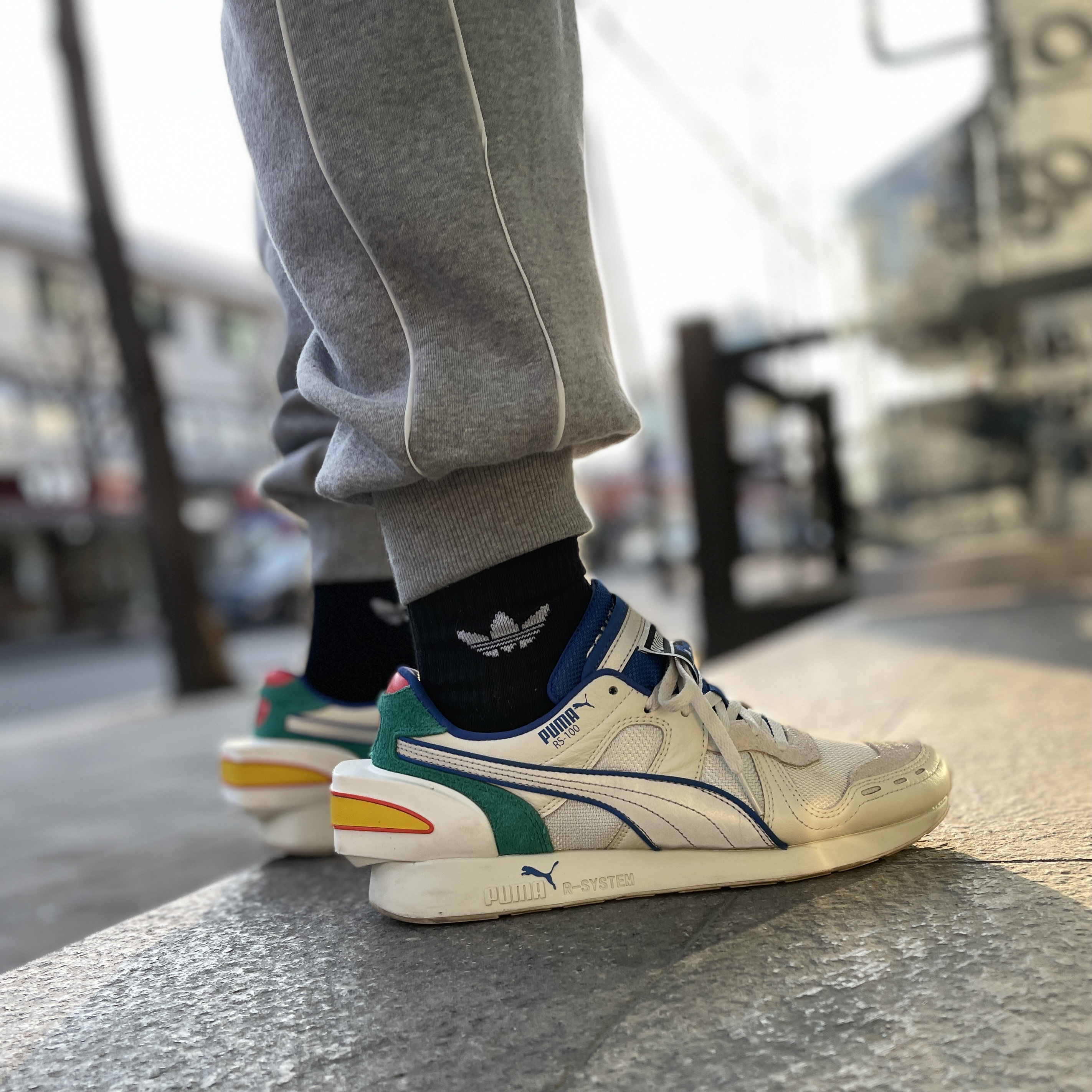Puma x Ader Error RS-100 Quarry Lemon 착용 스타일
