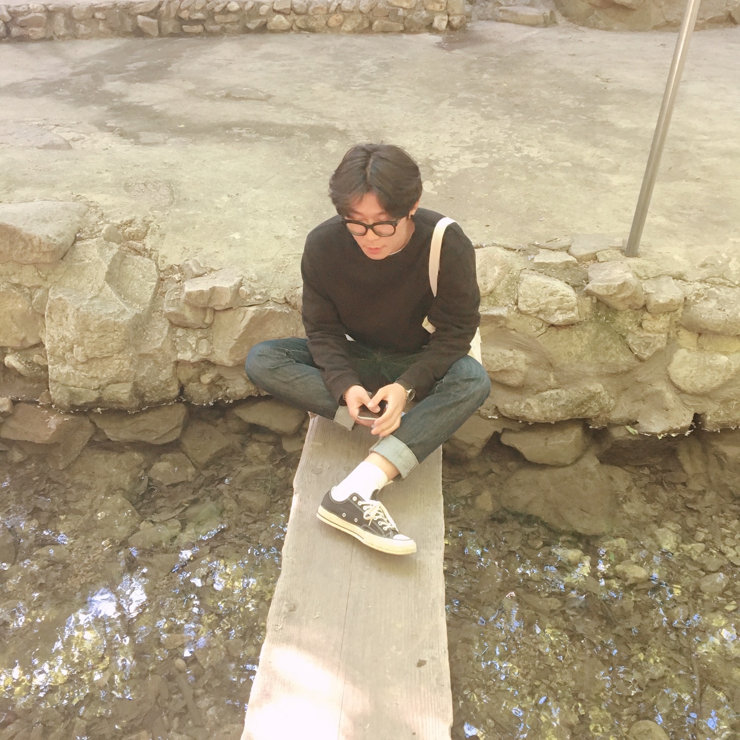 Converse x Play Comme des Garcons Chuck 70 Ox Black, Jordan x Fragment Crewneck Sweatshirt Black - US/EU 착용 스타일